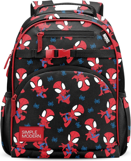 Simple Modern Medium Marvel Toddler Backpack for School Girls and Boys | Kindergarten Elementary Kids Backpack | Fletcher Collection | Kids - 15" tall | Go Spidey Go