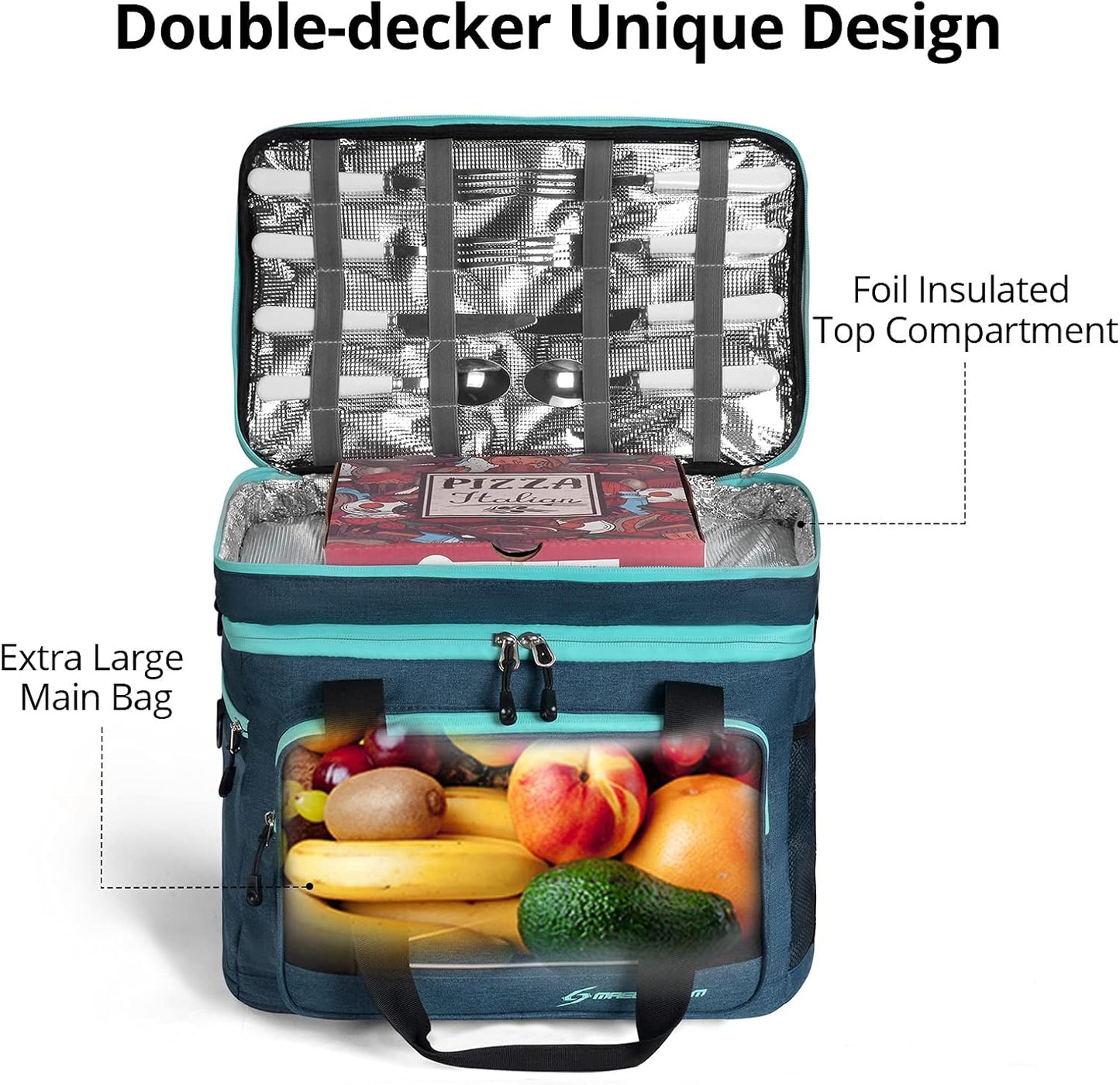 Maelstrom Collapsible Soft Cooler Bag, 24/30/60/75 Cans Beach Cooler, Ice Chest, Leakproof & Portable for Beach, Camping, Road Trips & Grocery Shopping