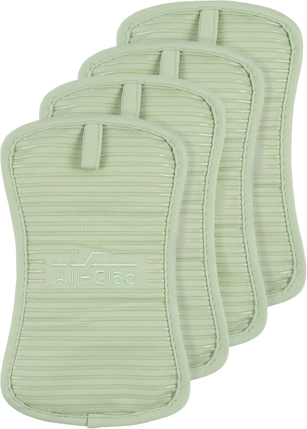 All-Clad Premium Pot Holder & Hot Pad: Heat Resistant to 500 Degrees - 100% Cotton, 10"x6.25" Hot Pad for Kitchen and Barbeque, 4-Pack, Fennel