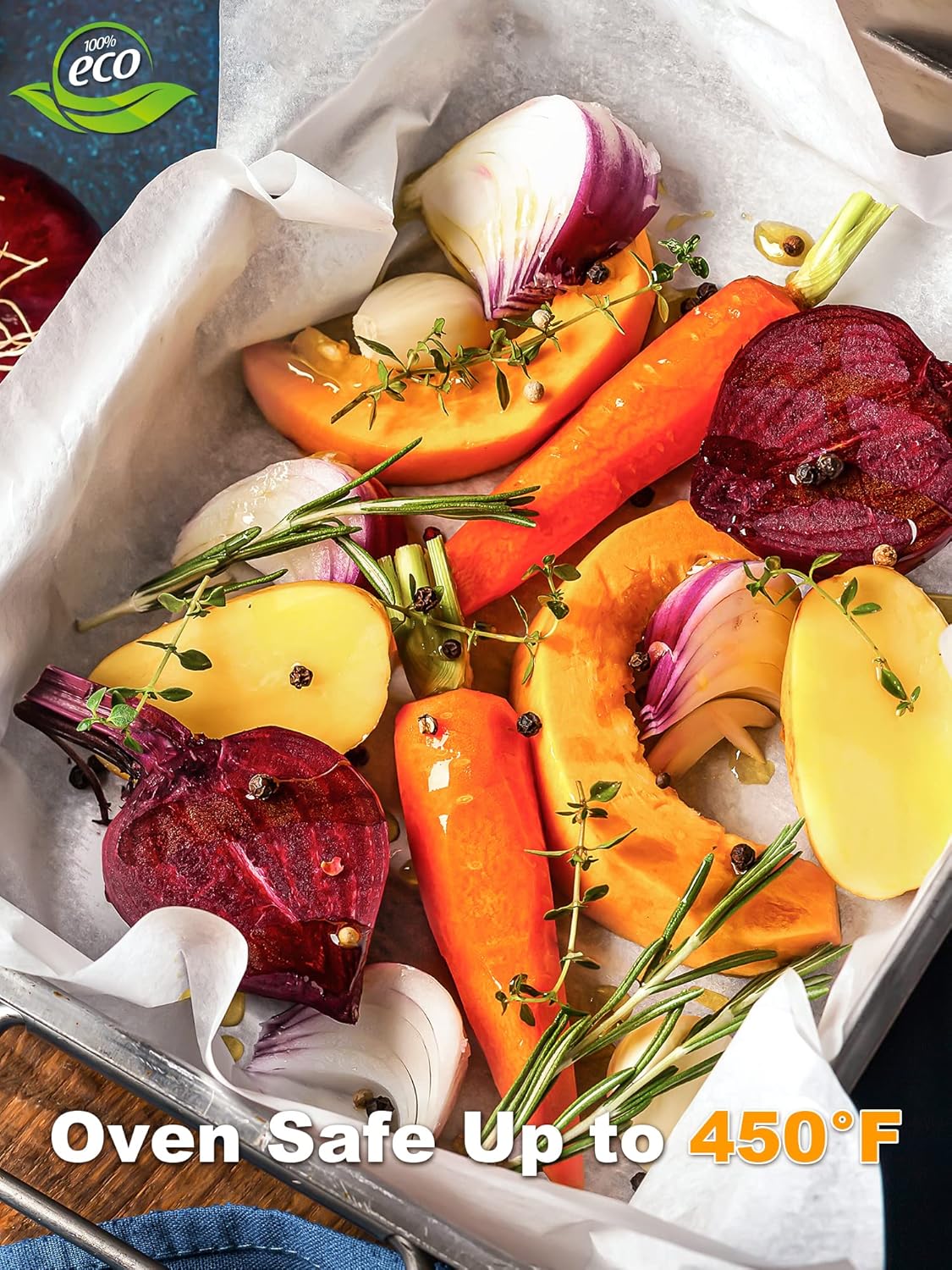 SMARTAKE 200 Pcs Parchment Paper Baking Sheets, 17x26 Inch Non-Stick Precut Baking Parchment, Suitable for Baking Grilling Air Fryer Steaming Bread Cup Cake Cookie and More (White)