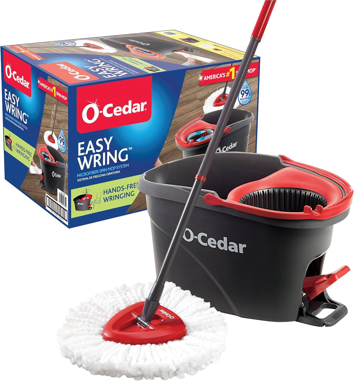 O-Cedar EasyWring Microfiber Spin Mop and Bucket Cleaning System