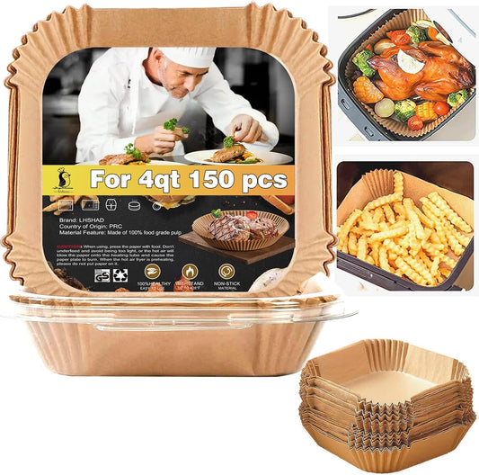 Air Fryer Liners Disposable 4QT, Chefman Air Fryer Liners, 4qt Air Fryer Liner, 7 inch 4 Quart Parchment Paper for 3-5QT