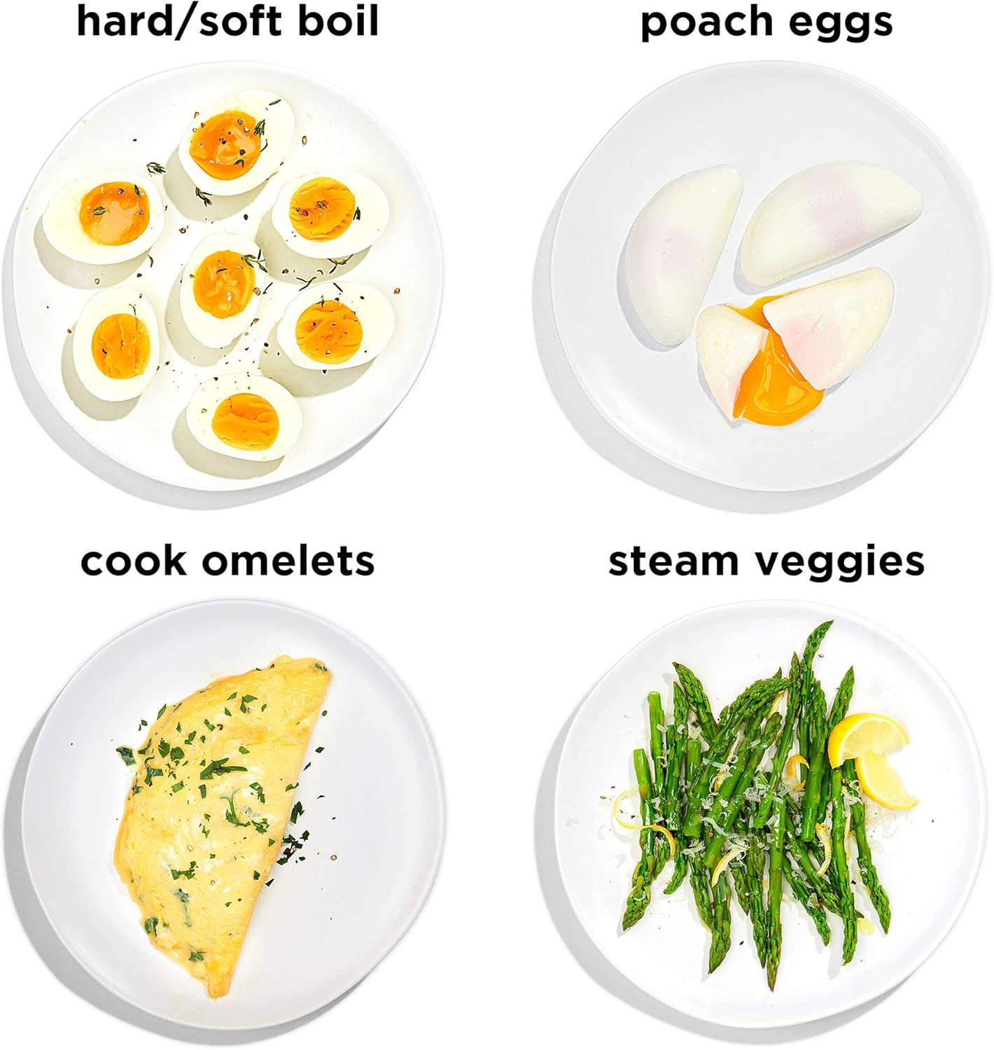 Chefman Electric Egg Cooker Boiler, Rapid Poacher, Food & Vegetable Steamer, Quickly Makes Up To 6, Hard, Medium or Soft Boiled, Poaching/Omelet Tray Included, Ready Signal, BPA-Free, Midnight Blue