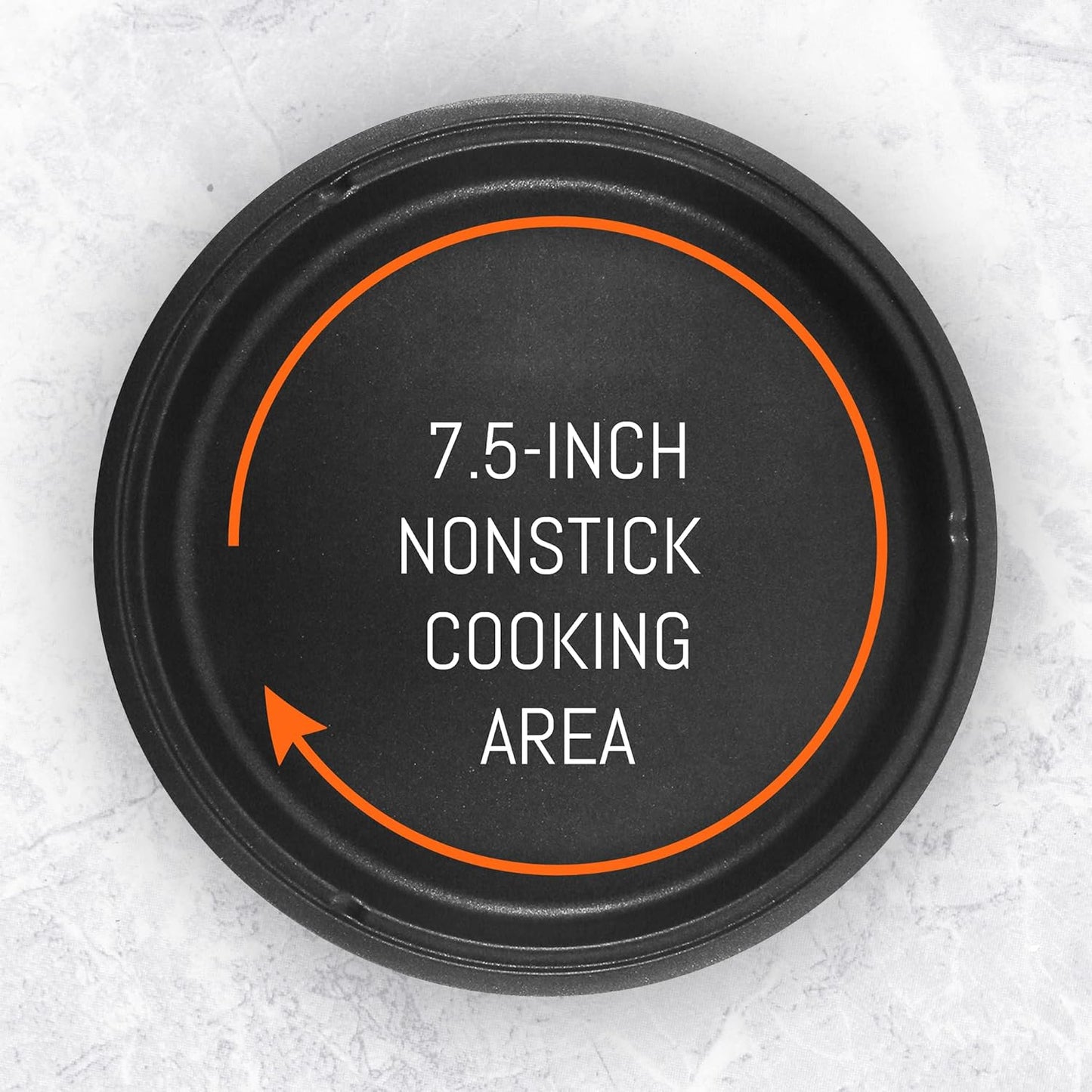 Elite Gourmet EGL-6101 Personal Stir Fry Griddle Pan, Rapid Heat Up, 650 Watts Non-stick Electric Skillet with Tempered Glass Lid, Red