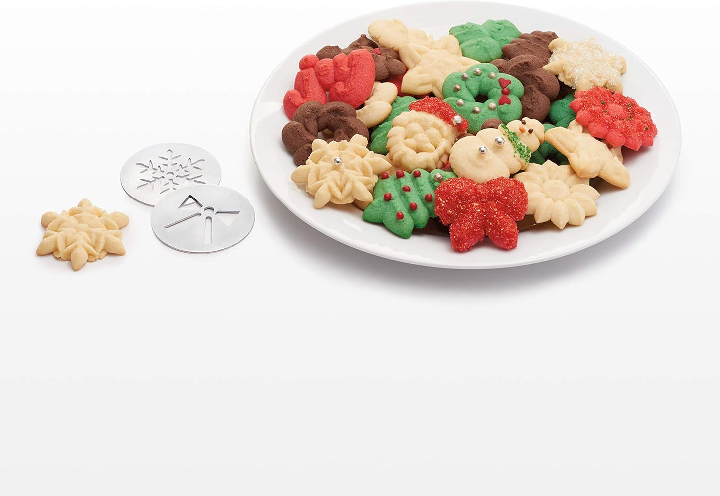 OXO Good Grips Cookie Press Holiday Disk Set, Metallic