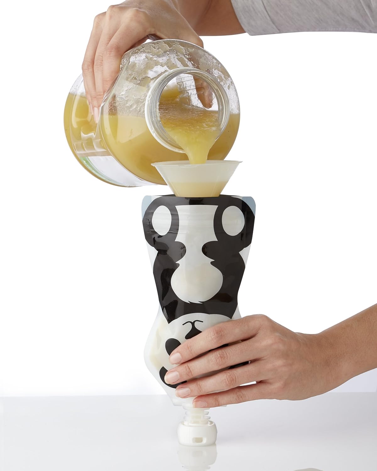 Squooshi Reusable Baby Food Pouches for Toddlers | BPA Free Plastic, Food Safe, Freezer Safe | Refillable for Applesauce Yogurt & Puree Squeeze Pouch