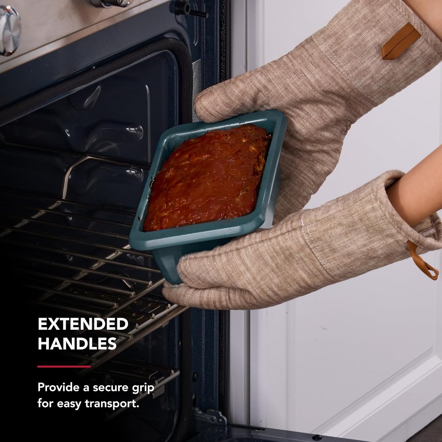 KitchenAid Nonstick Swiss Engineered Aluminized Steel Loaf Pan, Dishwasher Safe, Agave, 9x5 Inch