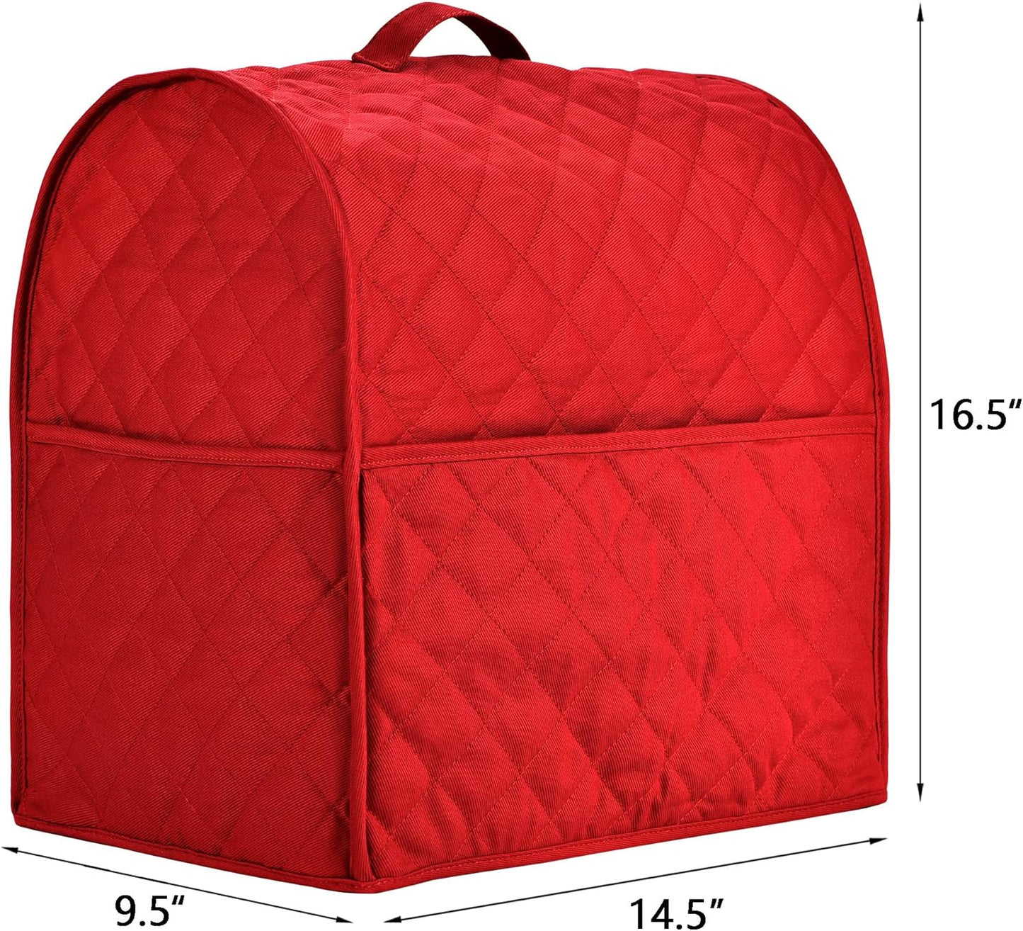 Stand Mixer Cover compatible with Kitchenaid Mixer, Fits All Tilt Head & Bowl Lift Models,The Fabric Is Pure Cottot,Fine, Soft, Not Easy to Fade, Not Easy To Pilling. (Fits for 6-8 Quart, Red)