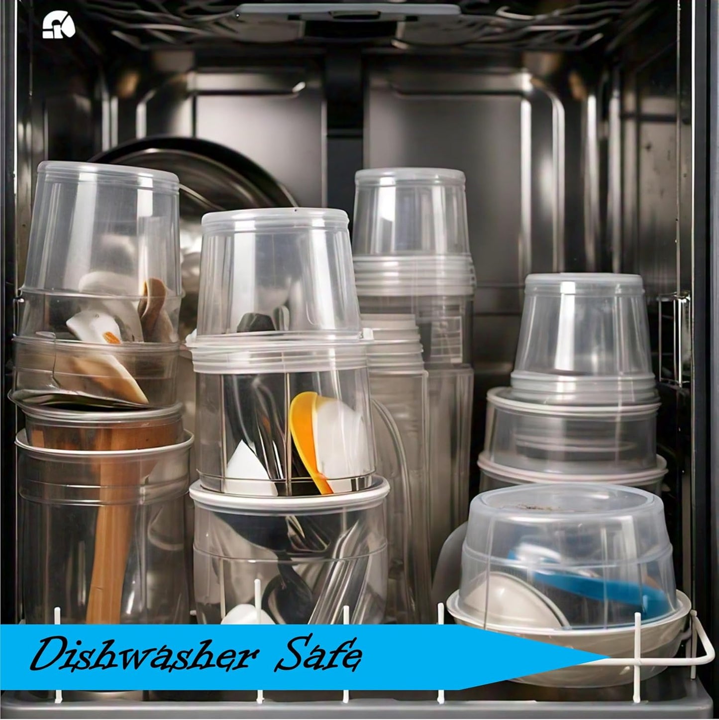 Mr Miracle 8OZ Deli Containers with Lids - 48 Pack of 8 oz Clear Airtight Reusable Plastic Food and Multi-Purpose Deli Containers - Microwave, Freezer, and Dishwasher Safe