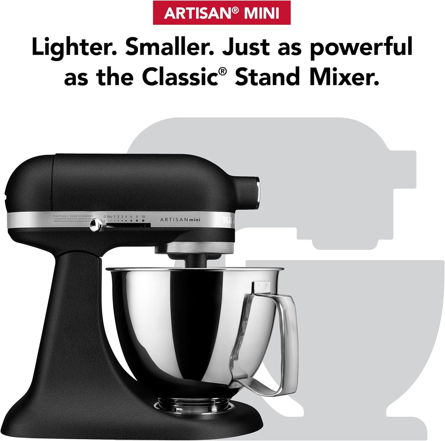 KitchenAid Artisan Mini 3.5 Quart Tilt-Head Stand Mixer - KSM3316X - Cast Iron Black