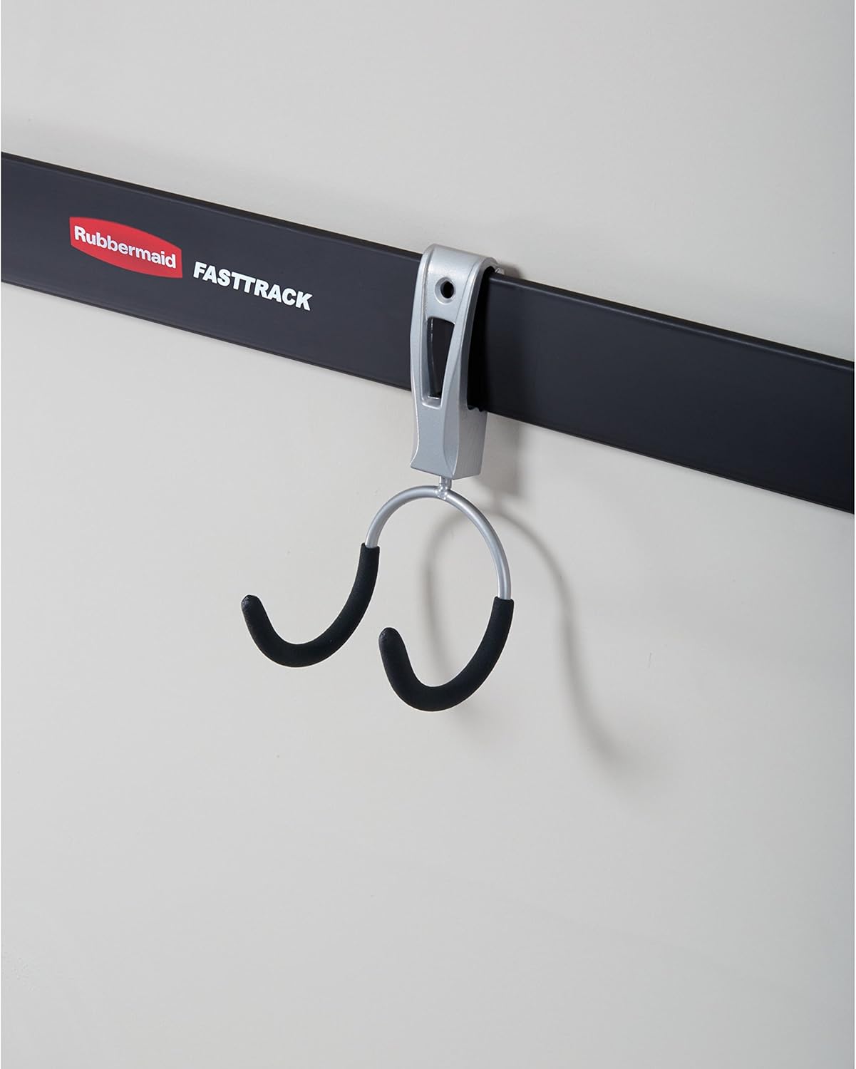 Rubbermaid Fasttrack Compact Hook for Garage Organization, Soft Grip, Ideal for Cords/Ropes/Small Hoses/Camping Chairs (Pack of 6)