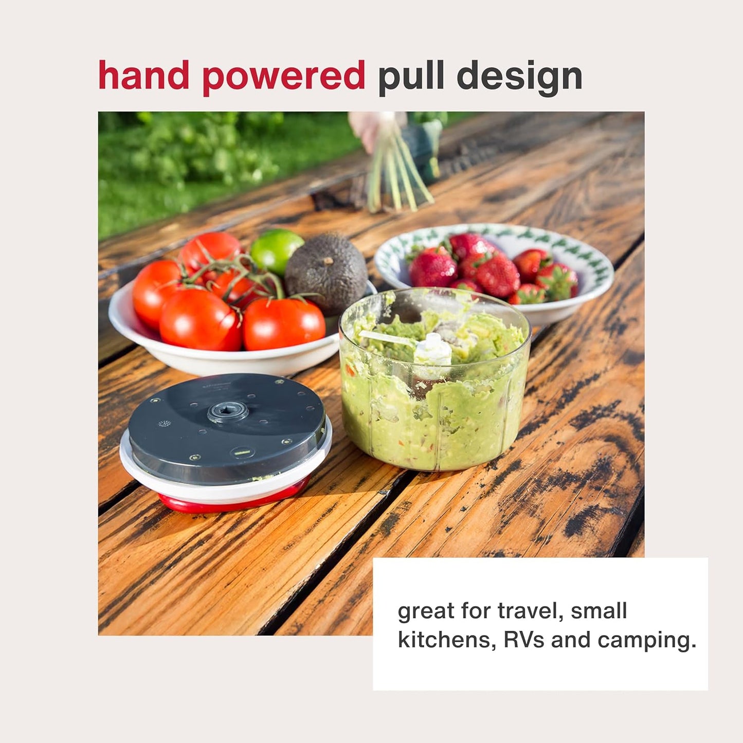 Zyliss Easy Pull Food Chopper and Manual Food Processor - Hand-Held Slicer & Dicer for Fruits & Vegetables - Easy Pull Manual Food Chopper - Cooking Gadgets & Kitchen Essentials - Easy Pull 2.0