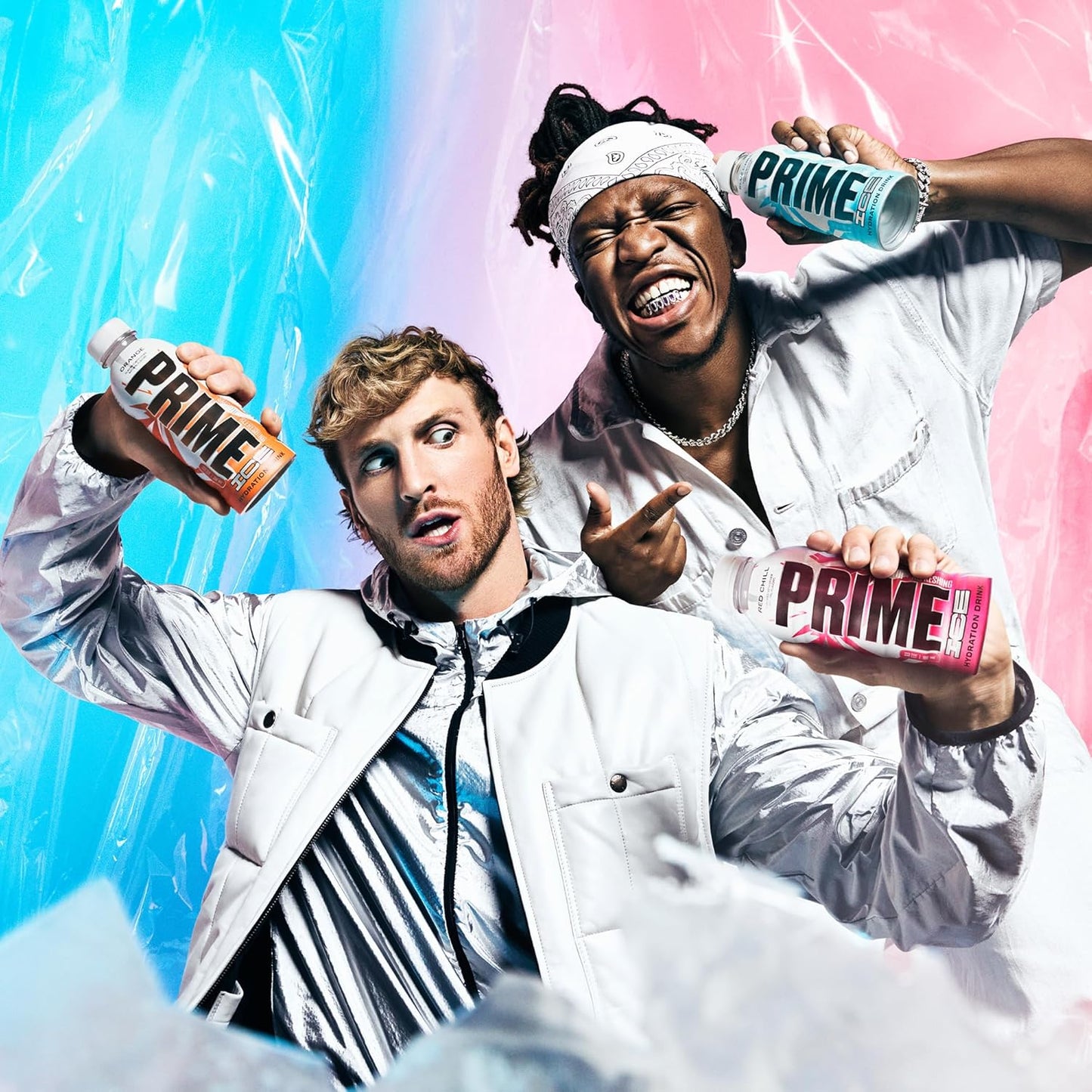 PRIME Hydration ICE RED CHILL, Sports Drinks, Electrolyte Enhanced for Ultimate Hydration, 250mg BCAAs, B Vitamins, Antioxidants, Low Sugar, 16.9 Fl Oz, 12 Pack