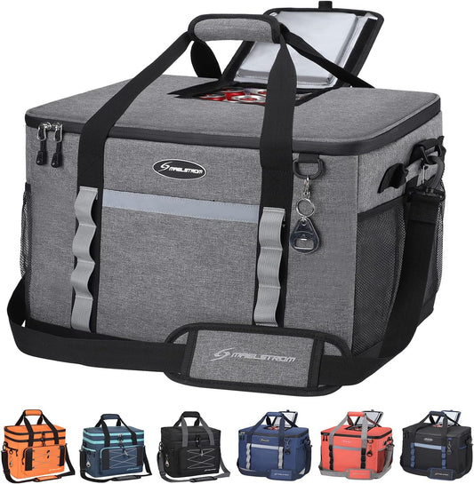 Maelstrom Collapsible Soft Cooler Bag, 24/30/60/75 Cans Beach Cooler, Ice Chest, Leakproof & Portable for Beach, Camping, Road Trips & Grocery Shopping