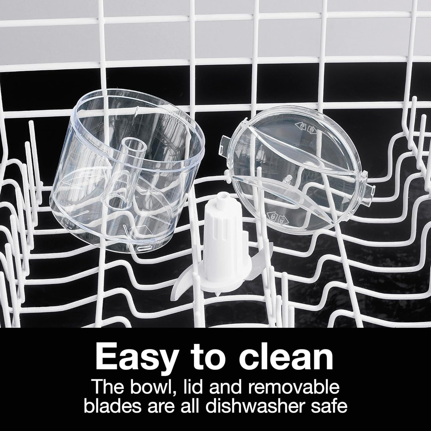 Proctor Silex Durable Electric Vegetable Chopper & Mini Food Processor for Chopping, Puree & Emulsify, 1.5 Cup, White