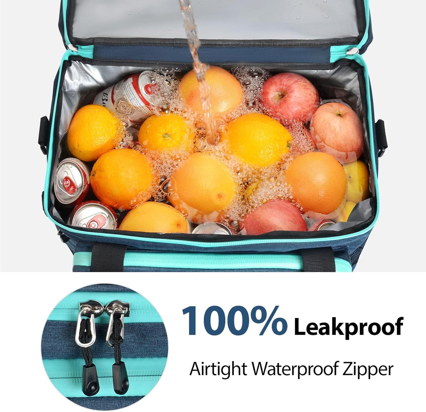 Maelstrom Collapsible Soft Cooler Bag, 24/30/60/75 Cans Beach Cooler, Ice Chest, Leakproof & Portable for Beach, Camping, Road Trips & Grocery Shopping