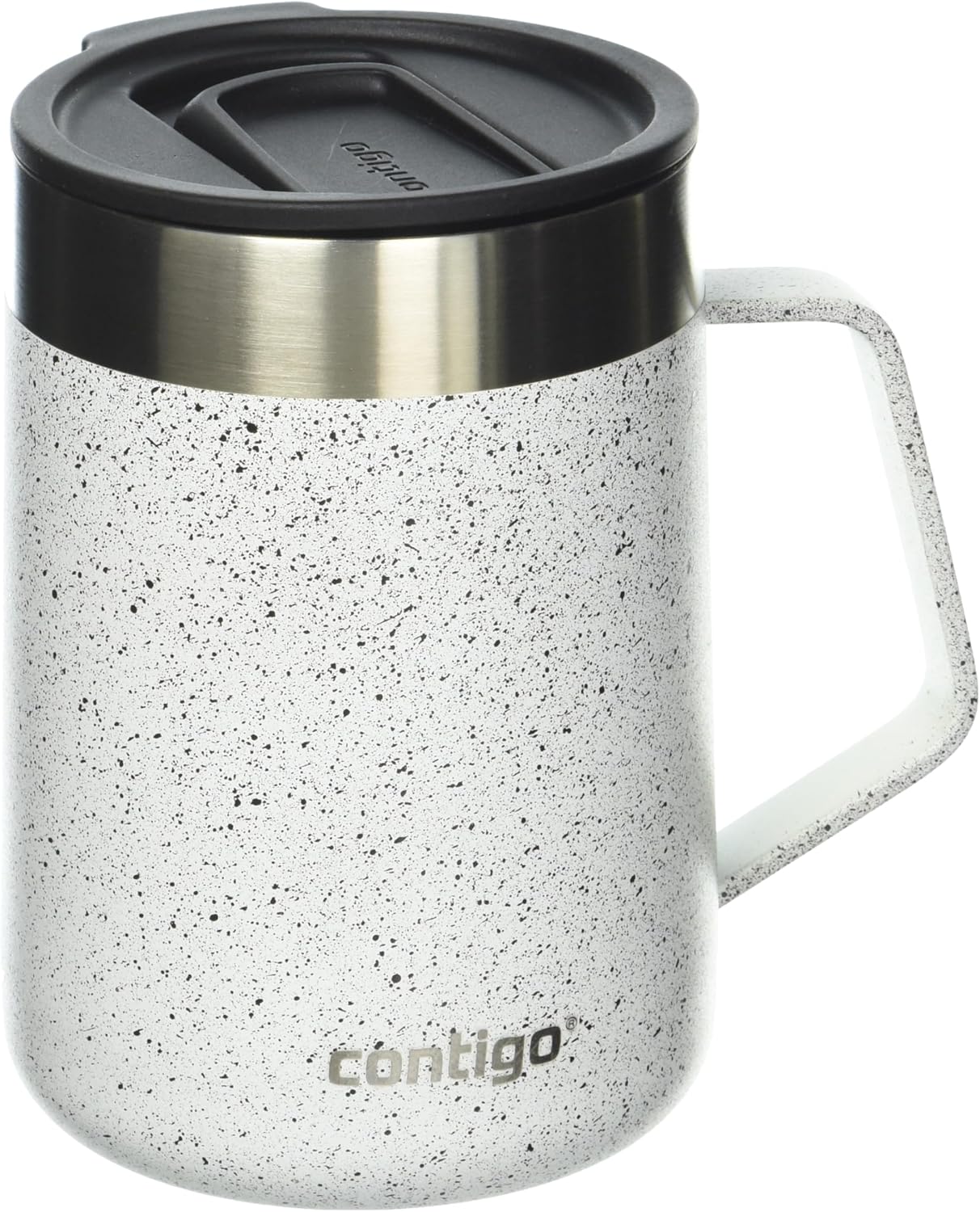 Contigo Streterville Stainless Steel Mug with Handle, 14 oz, Salt Powder Coat Speckle