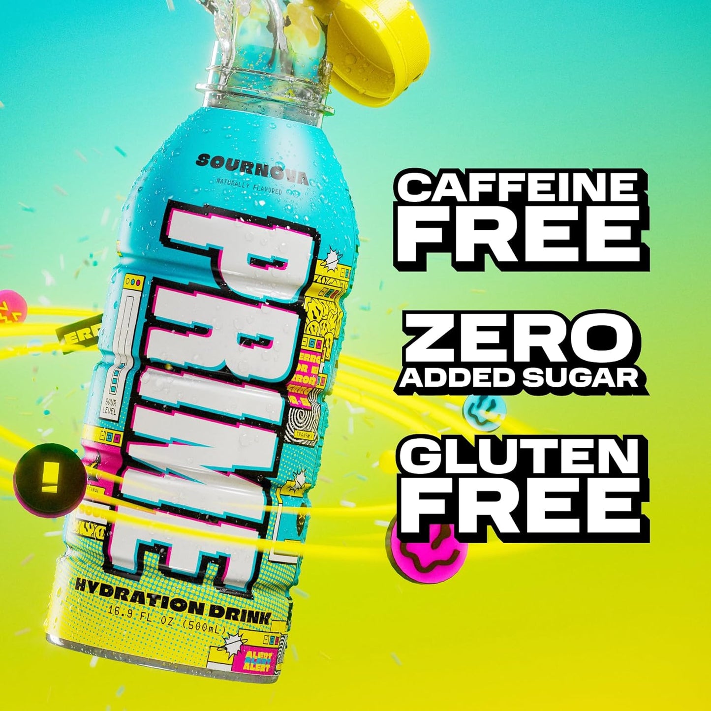 PRIME Hydration SOURNOVA, Sports Drinks, Electrolyte Enhanced for Replenishing Fluids, 250mg BCAAs, B Vitamins, Antioxidants, Low Sugar, 16.9 Fl Oz, 12 Pack