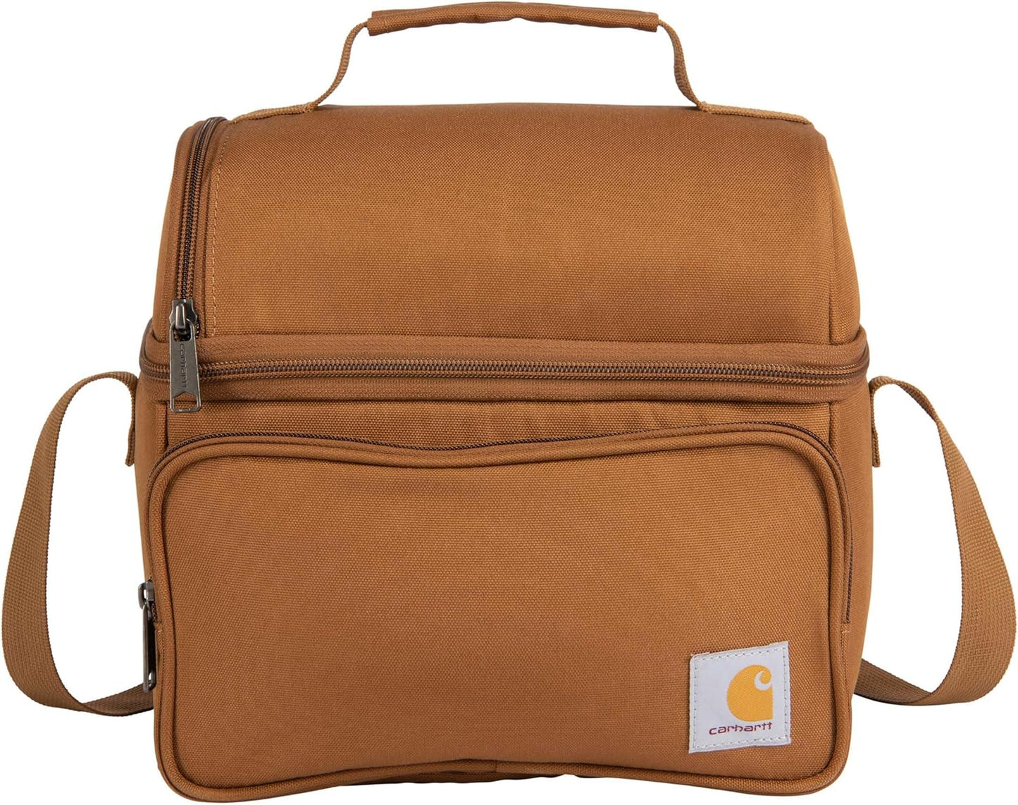 Carhartt Camping Cooler, Worksite Lunchbox, Soft Shell Lunch Bag for Construction Sites, Work and Everyday Use, Brown