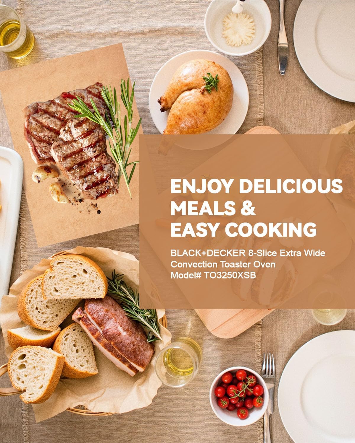 Air Fryer Liners Compatible with BLACK+DECKER 8-Slice Extra Wide Convection Toaster Oven TO3250XSB/TO3265XSSD/CTO6335S,125PCs Disposable Precut Nonstick Bcaking Parchment Paper Sheets for Easy Cleanup