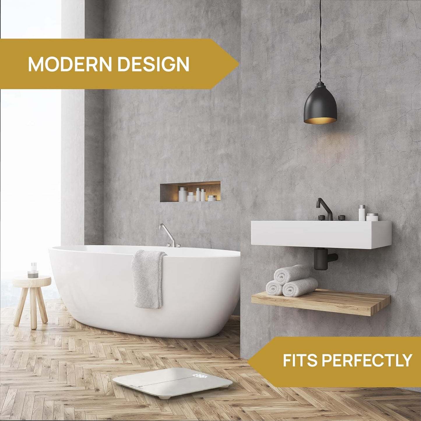 INEVIFIT Premium Bathroom Scale, Highly Accurate Digital Bathroom Body Scale, Precisely Measures Weight up to 400 lbs