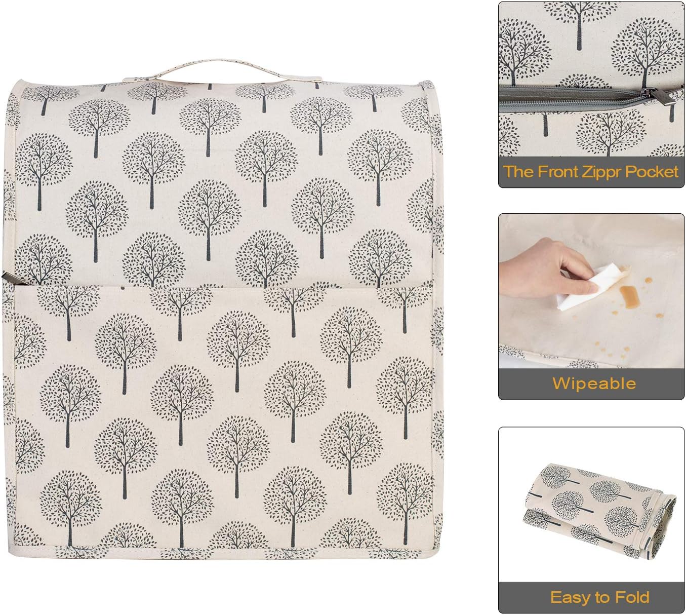 Yarwo Dust Cover for 6-8 qt Stand Mixer, Protective Stand Mixer Cover with Top Handle and Pockets for Extra Accessories, Tree