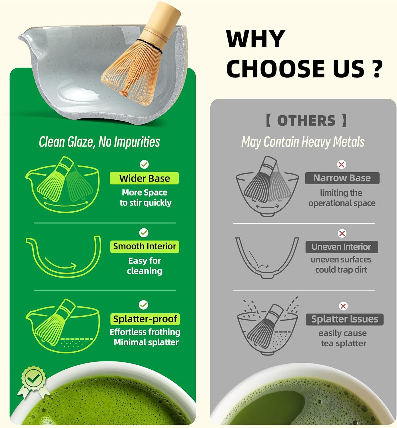 TEANAGOO Matcha Whisk Set,7 Pcs Matcha Set,Matcha Kit for Ceremony,Matcha Tea Set for Making Breakfast/Latte,Starter Kit Set and Bowl with All Accessories,Gift for Friend/Family