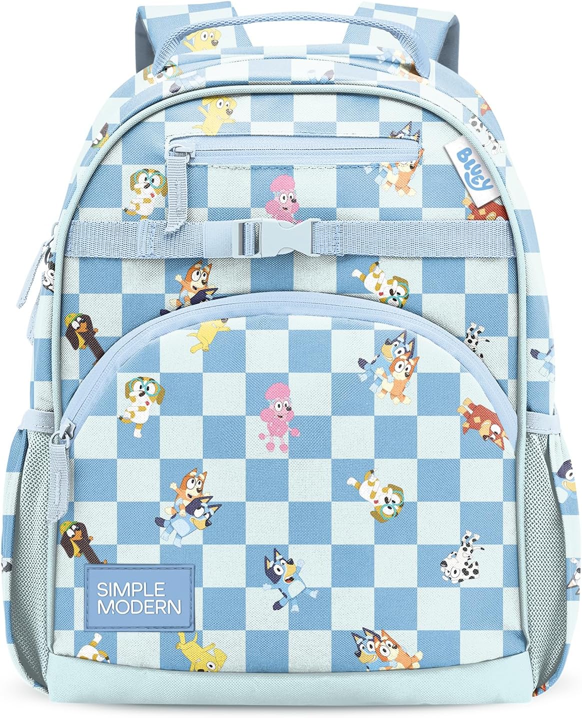 Simple Modern Medium Bluey Toddler Backpack for School Girls and Boys | Kindergarten Elementary Kids Backpack | Fletcher Collection | Kids - 15" tall | Bluey Checkmate