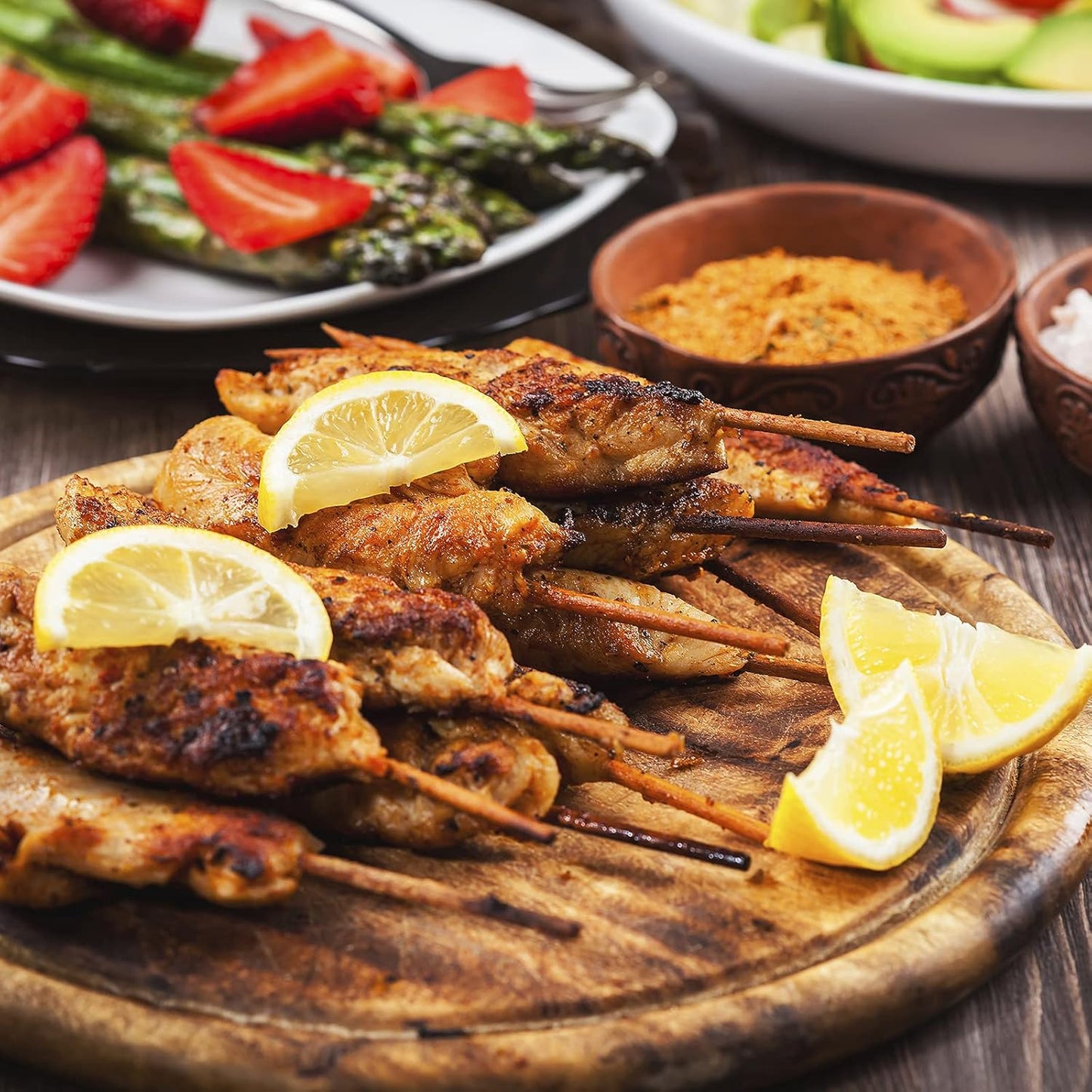 Minisland Premium 6 inch Bamboo Skewers for Appetizers Fruit Kabobs 3mm Thin Small Short Wooden Food Sticks 100 Counts, Many Sizes Choices 4.7"/5.5"/6"/7"/8"/10"/12" -MSL164