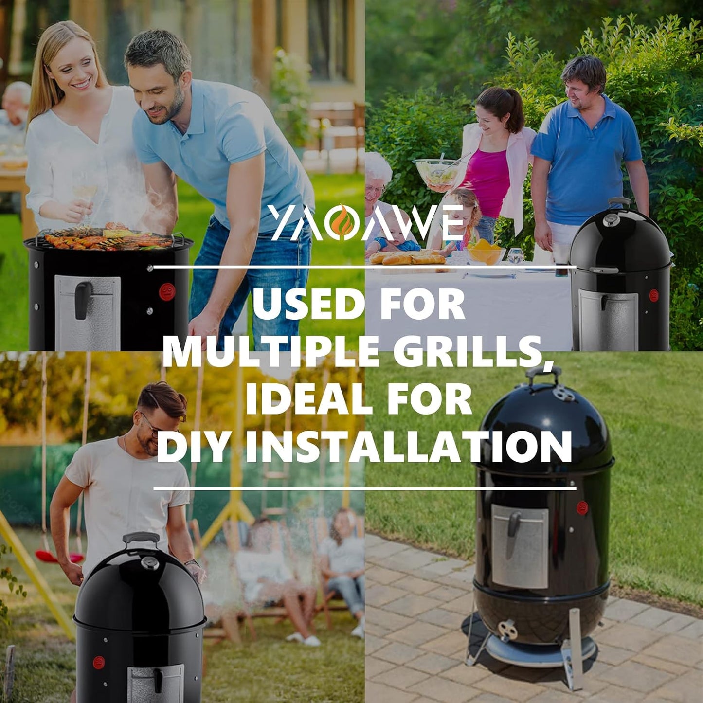 4 Pack Thermometer Meat Probe Red Grommet for Grills, Compatible with Weber 85037 Smokey Mountain Cookers Accessories, and Other Smoer Thermometer Sensor Port