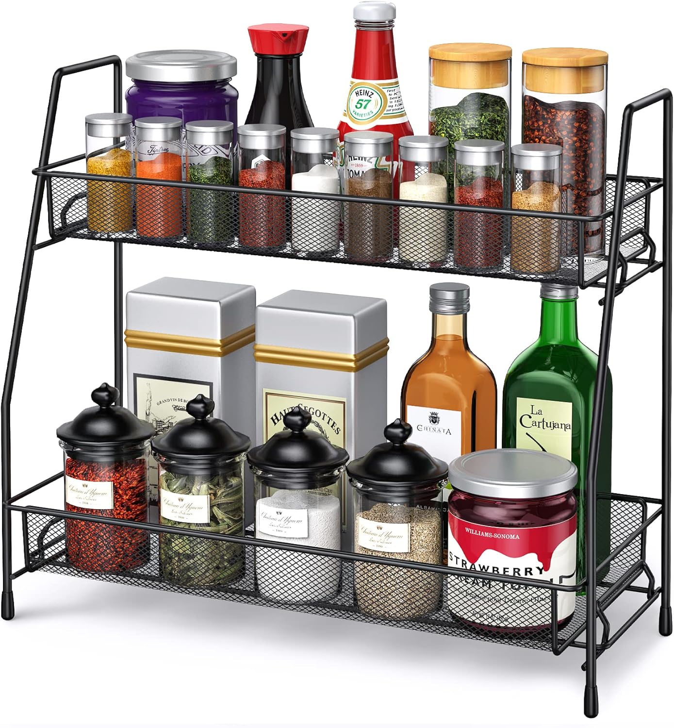 Spice Rack Organizer for Cabinet, Bathroom Organizer Countertop, Bathroom Counter Organizer, Kitchen Countertop Organizer, Bathroom Vanity Organizer