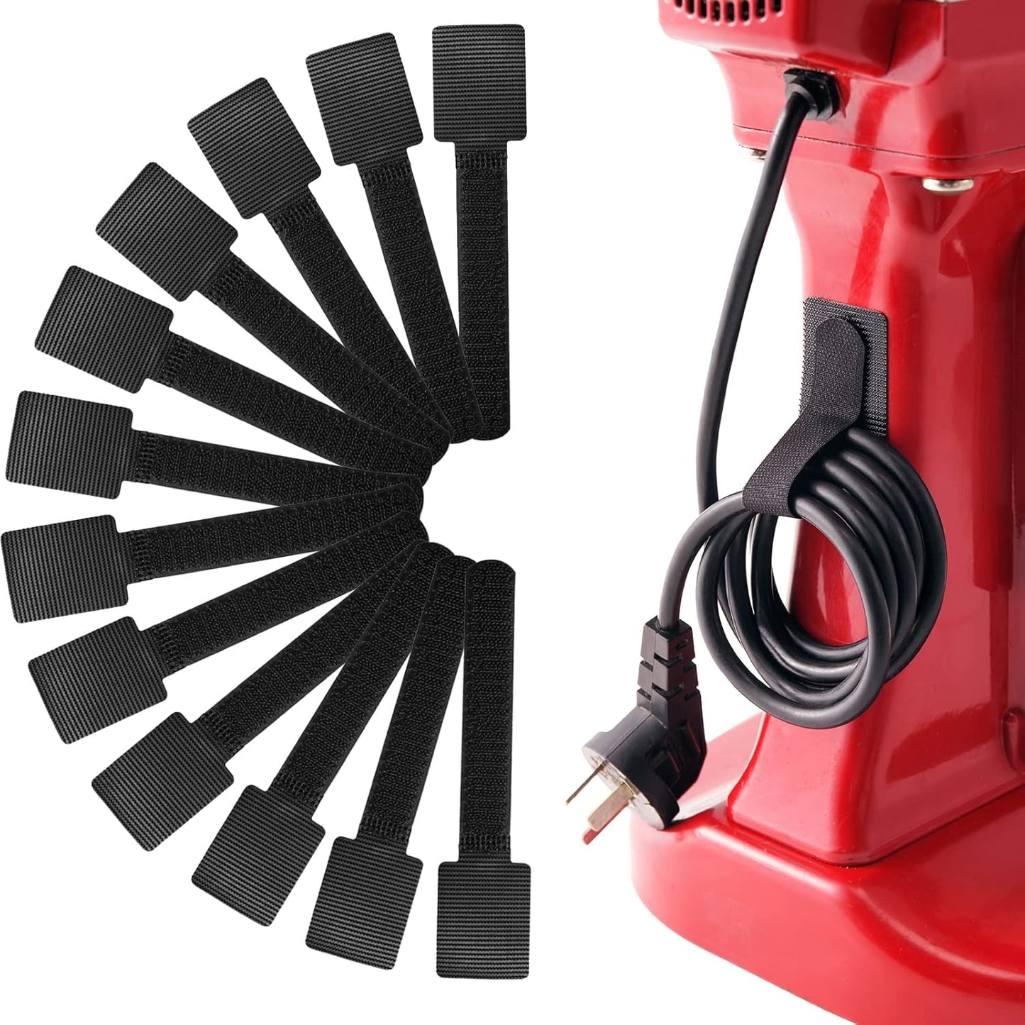 Cord Organizer for Appliances 12 Pack, SUITMAT Cable Organizer Cord Holder for Small Kitchen Appliances, Kitchenaid Stand Mixer Air Fryer Coffee Maker Pressure Cooker(Black)