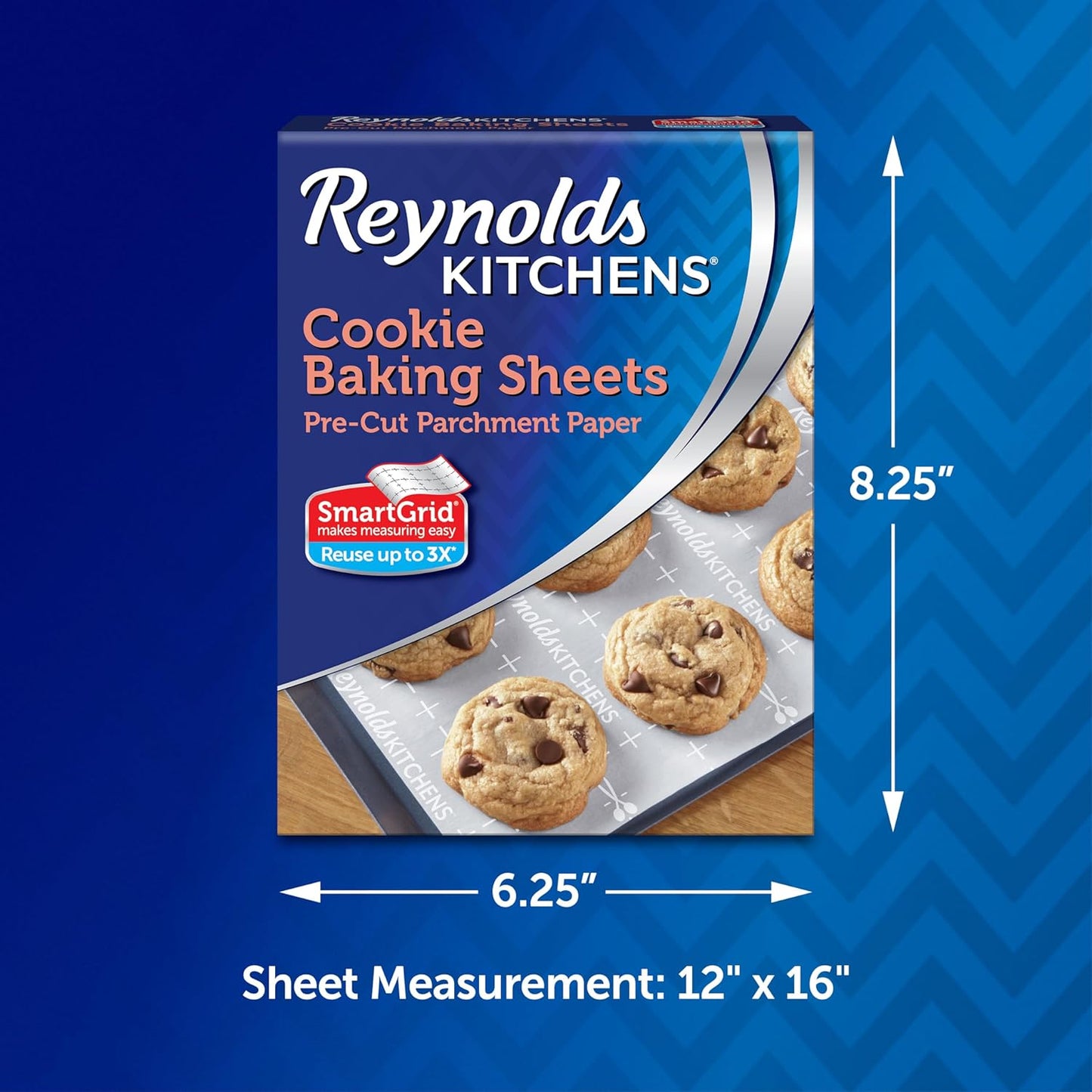 Reynolds Kitchens Cookie Baking Sheets, Pre-Cut Parchment Paper,25 Count, 100 Total Sheets (Pack of 24)