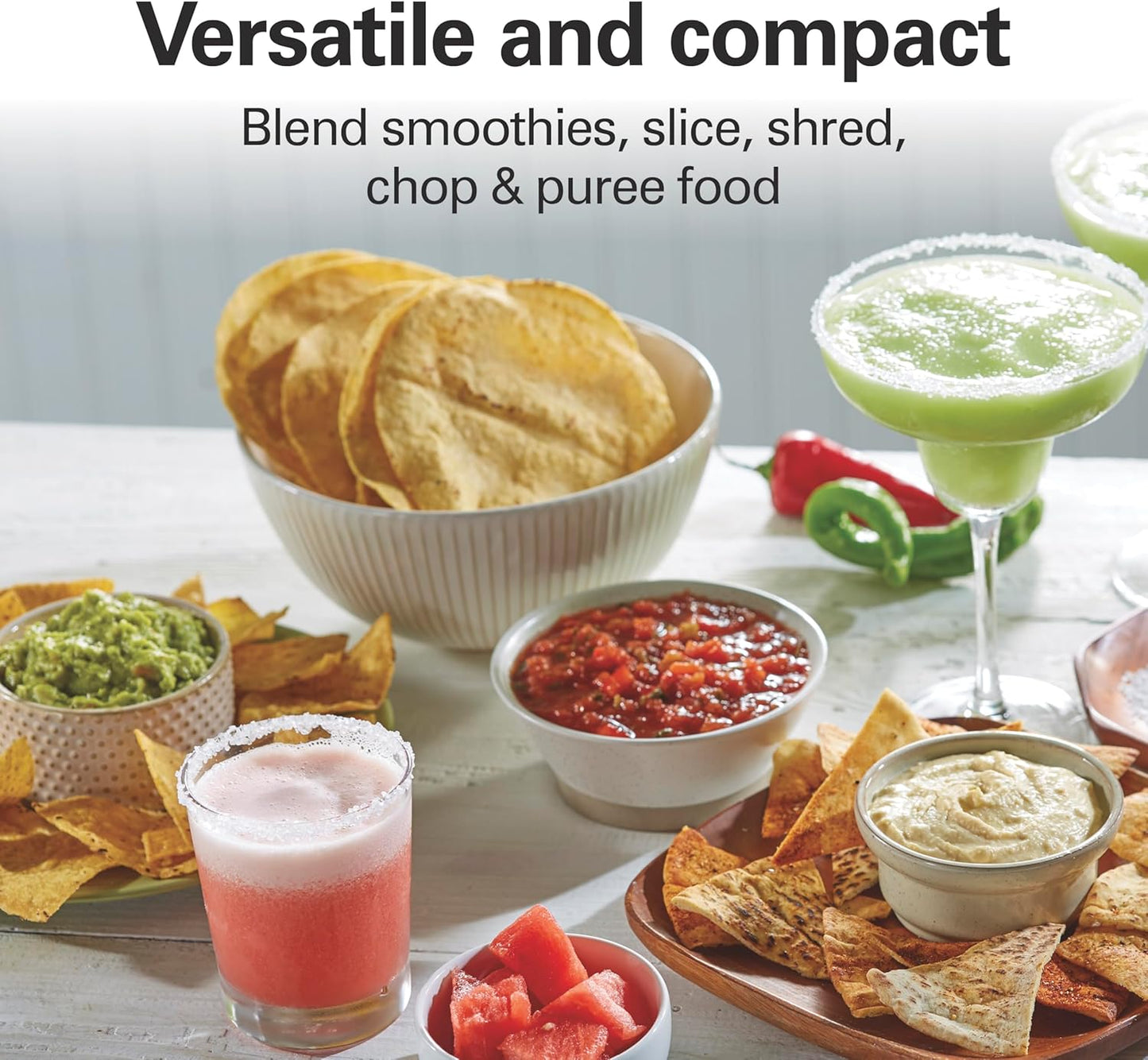 Hamilton Beach Stack & Snap 4-Cup Mini Food Processor & Vegetable Chopper, 250 Watts, for Slicing, Shredding, and Puree, Black (70510)