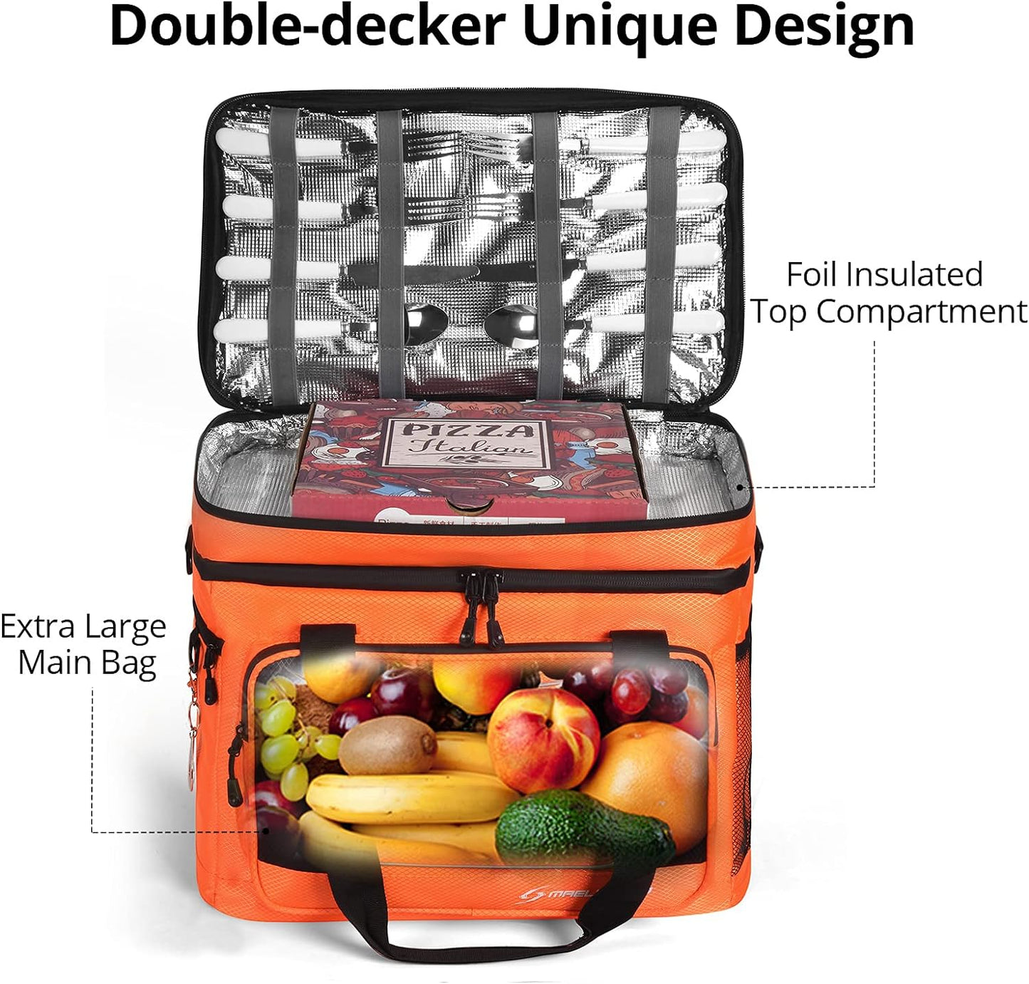 Maelstrom Collapsible Soft Cooler Bag, 24/30/60/75 Cans Beach Cooler, Ice Chest, Leakproof & Portable for Beach, Camping, Road Trips & Grocery Shopping