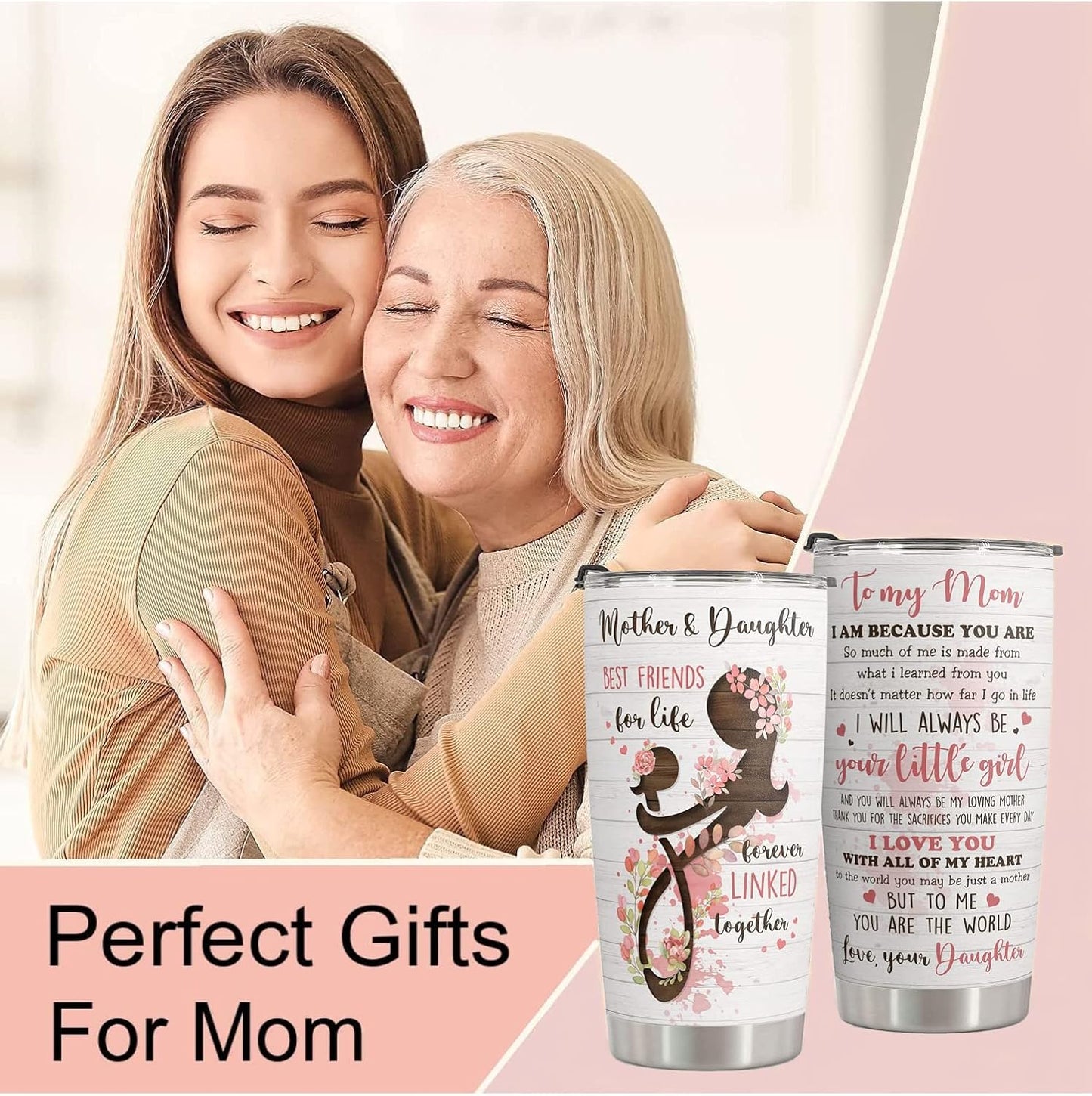 Macorner Mothers Day, Birthday Gifts for Mom Nana From Daughter - Gifts For Grandma - Stainless Steel Tumbler 20oz