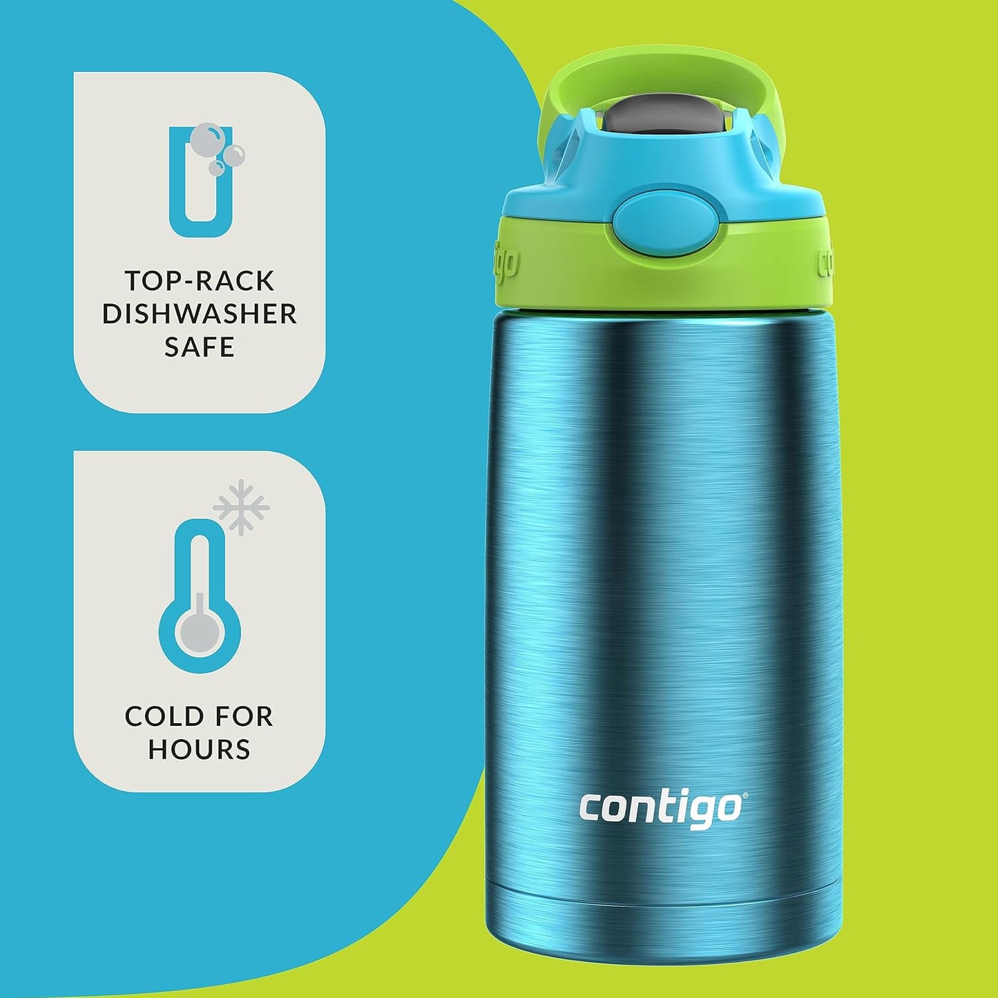 Contigo Aubrey Leak-Proof Spill-Proof Insulated Stainless Steel Water Bottle 13 Oz.