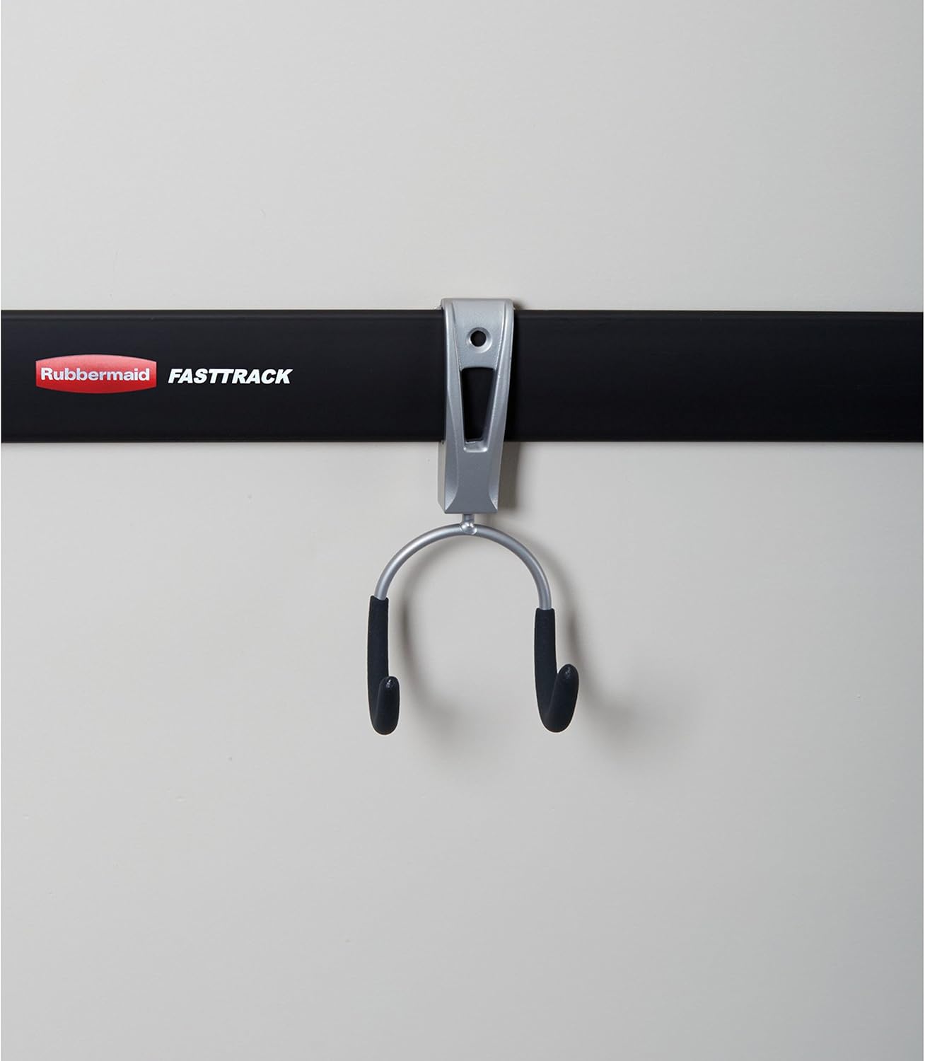 Rubbermaid Fasttrack Compact Hook for Garage Organization, Soft Grip, Ideal for Cords/Ropes/Small Hoses/Camping Chairs (Pack of 6)