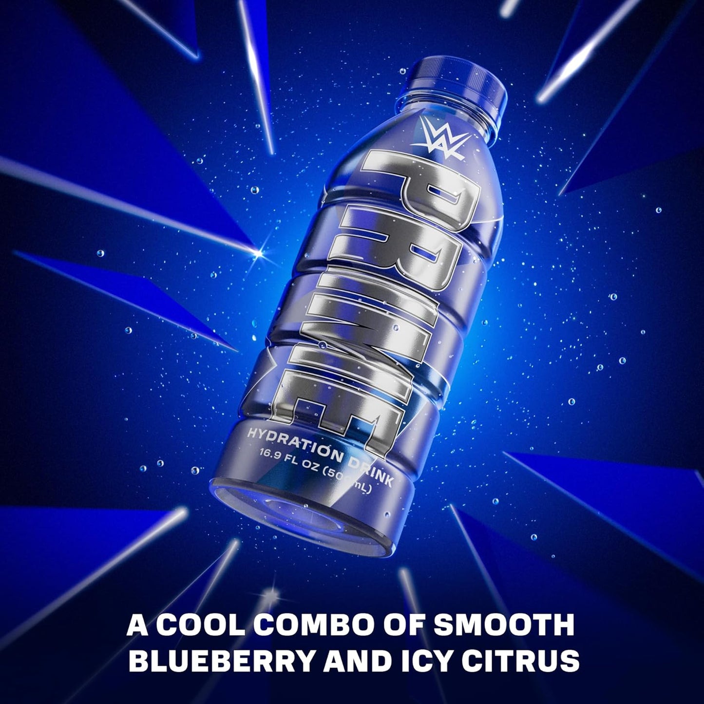 PRIME Hydration, WWE Sports Drinks, Electrolyte Enhanced for Replenishing Fluids, 250mg BCAAs, B Vitamins, Antioxidants, Low Sugar, 16.9 Fl Oz, 12 Pack