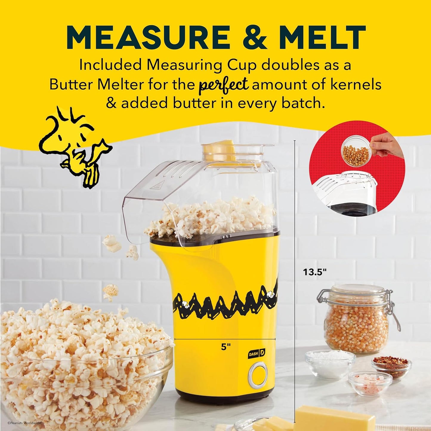 Peanuts x Dash Fresh Pop Popcorn Maker