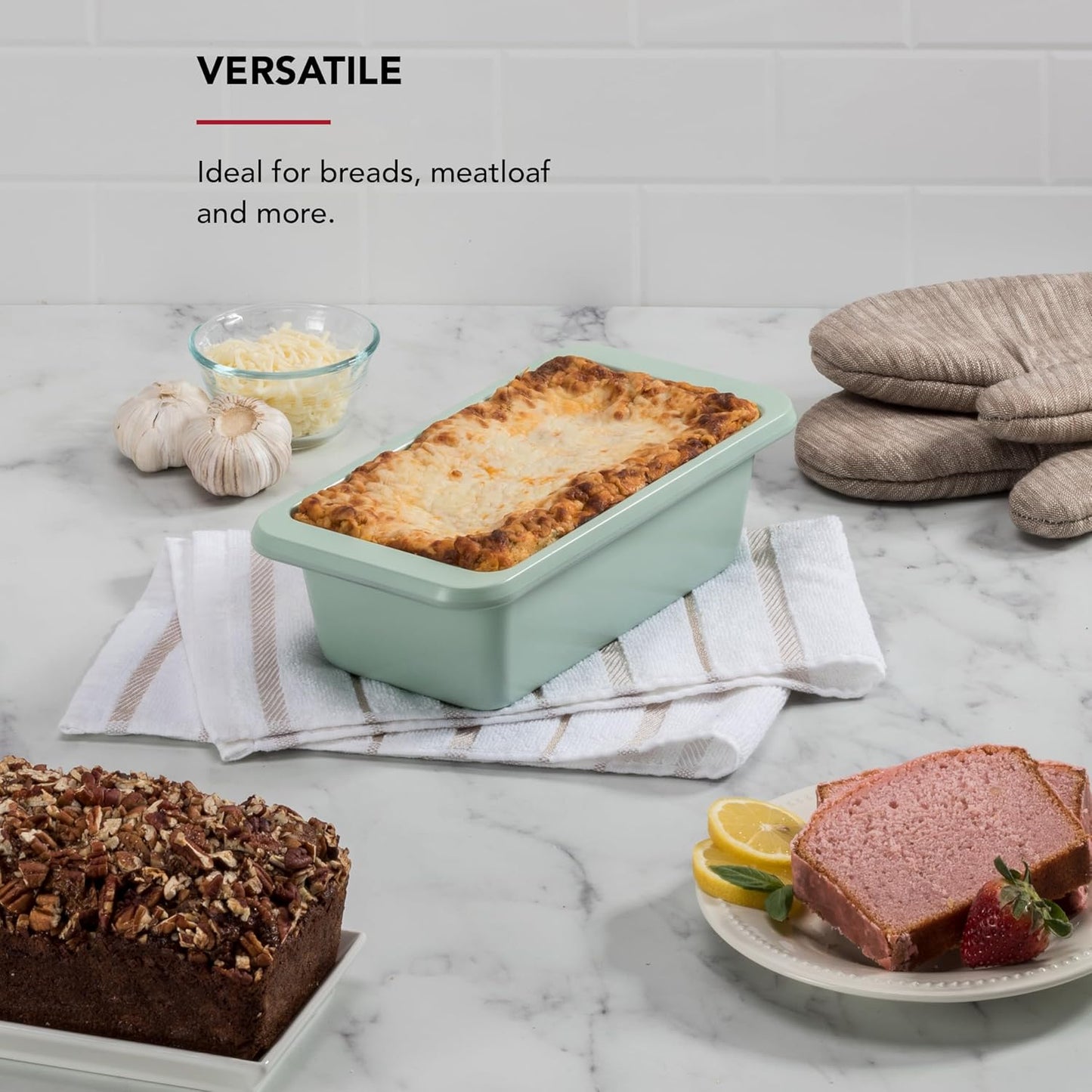 KitchenAid 9x5in Nonstick Aluminized Steel Loaf Pan, Pistachio