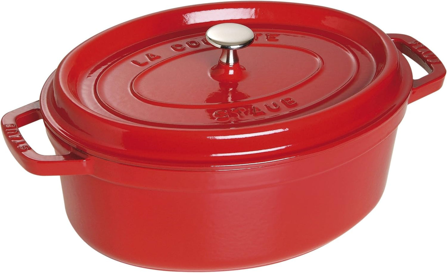 staub La Cocotte Oval 40509-857 Pico Cocotte Oval Cherry, 11.4 inches (29 cm), Large, Both Handed Castings, Enameled Pot, Induction Compatible, Japanese Authentic Product