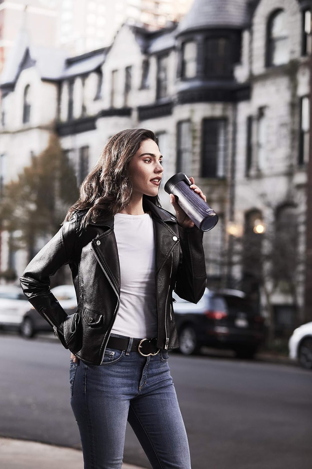 Contigo Pinnacle Autoseal Travel Mug, Stainless Steel Thermal Mug, Vacuum Flask, Leakproof Tumbler, Coffee Mug with BPA Free Easy-Clean Lid, 300 ml, Matte Black