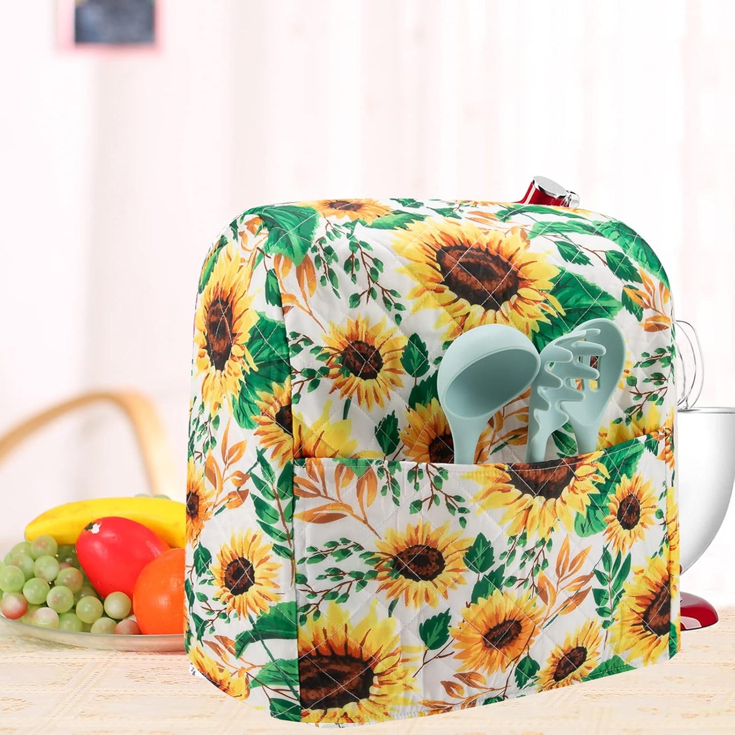 Kitchen Aid Mixer Cover Compatible with 6-8 Quarts Kitchen Aid/Hamilton Stand Mixer/Tilt Head & Bowl Lift Model,Flower Print Mixer Cover Pioneer Woman Kitchen Accessories,Kitchen Aid Mixer Accessories