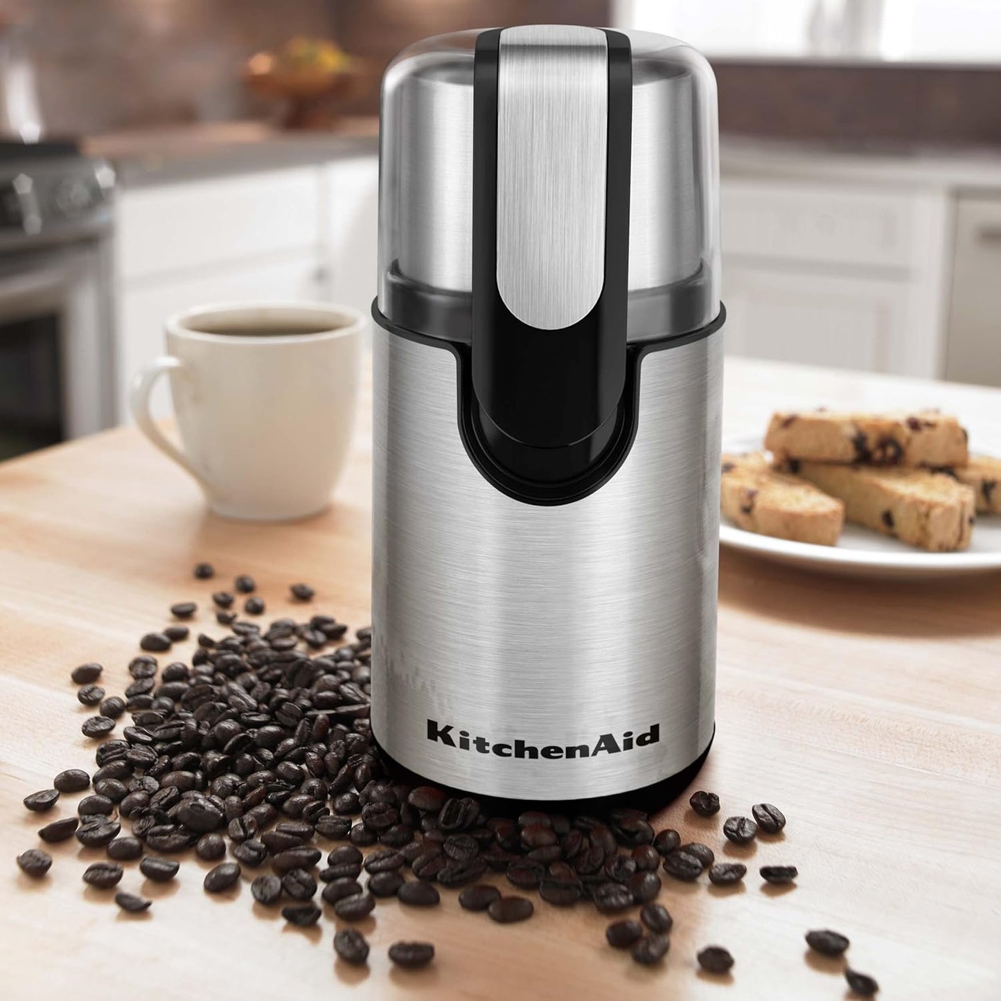 KitchenAid BCG111OB Blade Coffee Grinder, 4 oz, Onyx Black