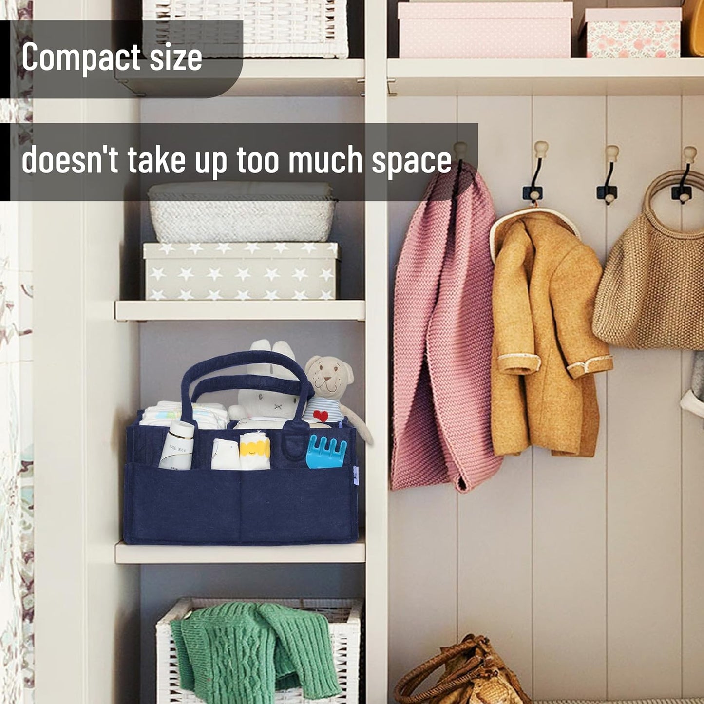 Mr. Pen- Baby Diaper Caddy Organizer, Navy Blue, Car Diaper Caddy, Portable Diaper Caddy, Diaper Organizer for Changing Table, Baby Organizer for Nursery