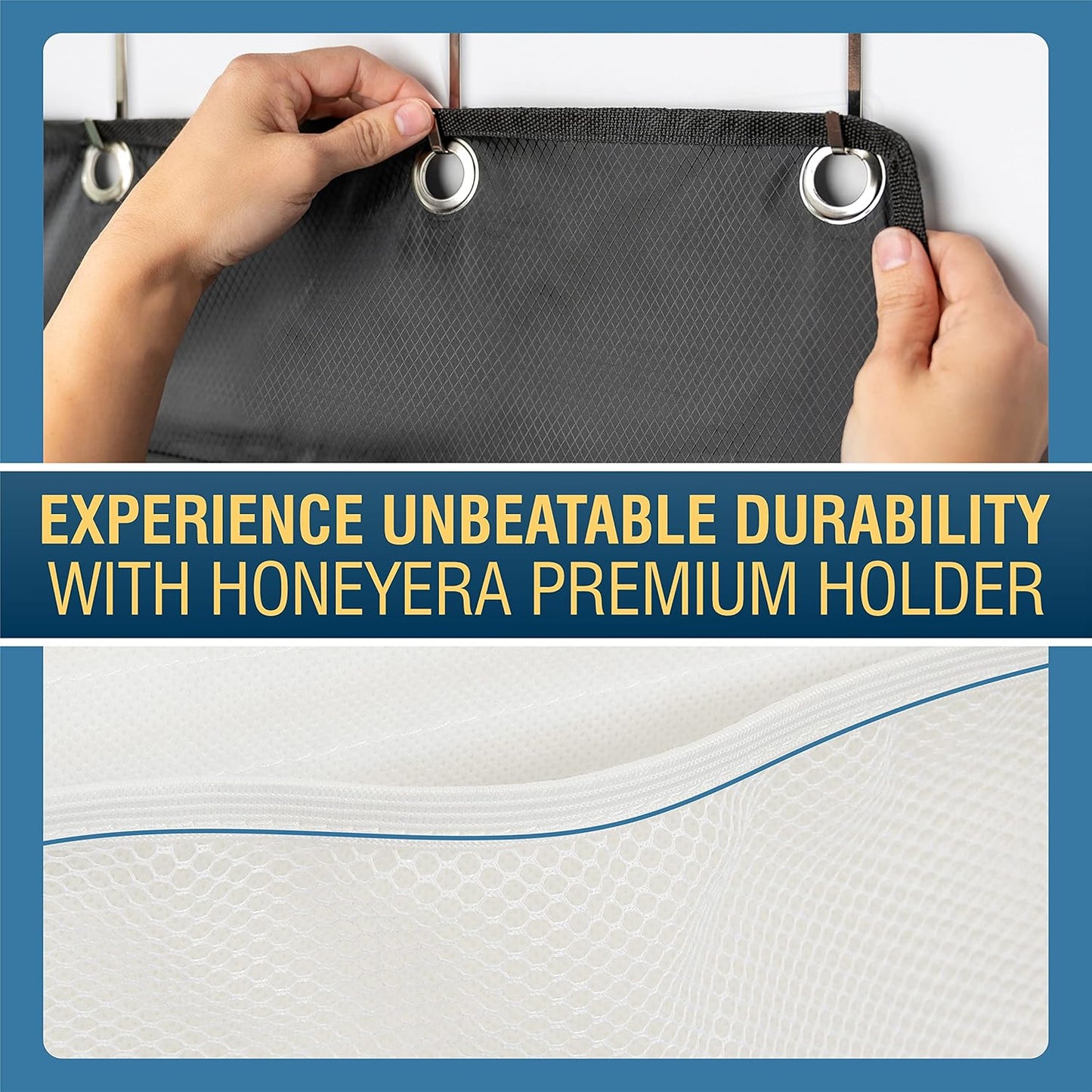 Honeyera Original Over Door Organizer for Stuffies, Breathable Hanging Storage Pockets for Baby Accessories and Plush Toys