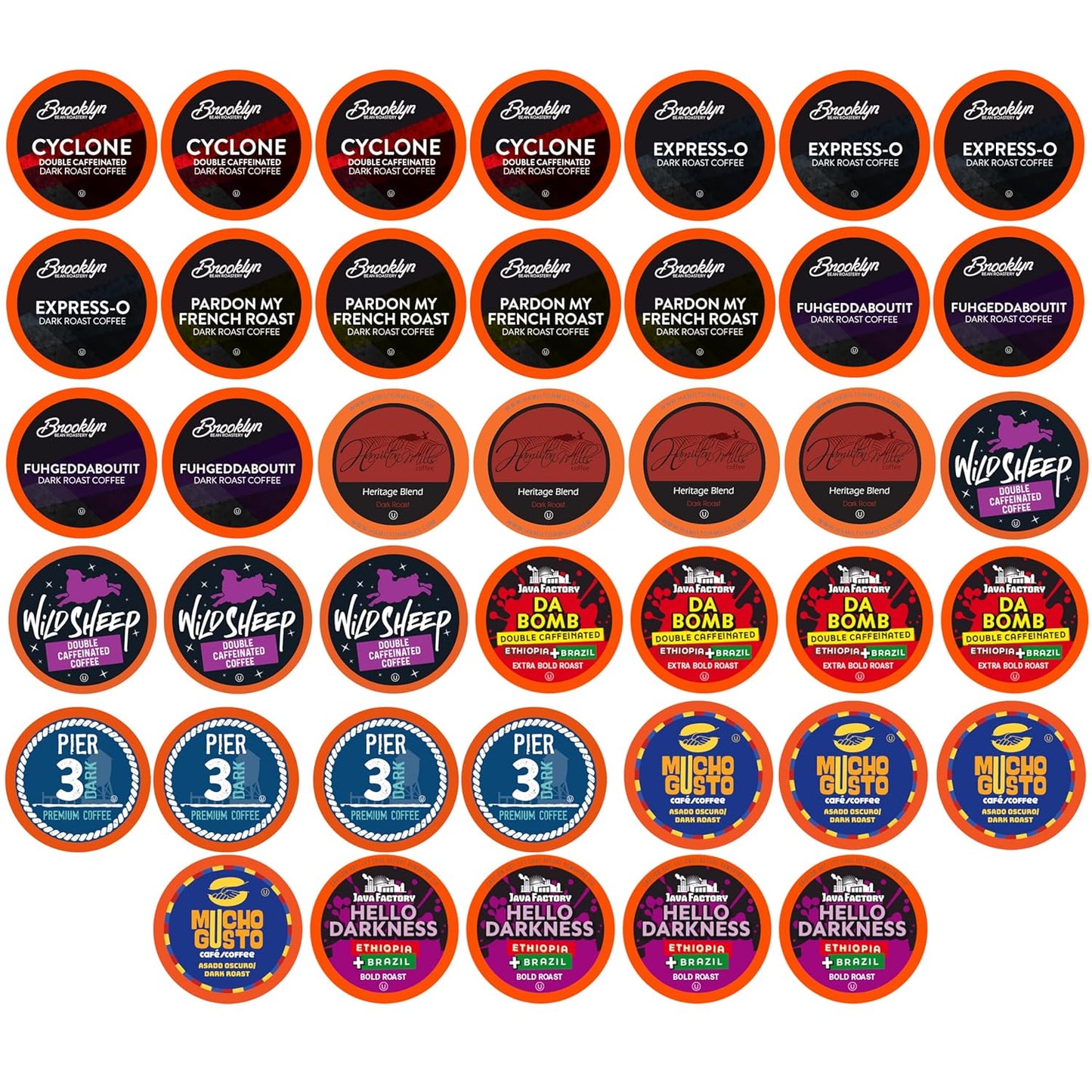 Two Rivers Coffee Bold & Dark Roast Coffee Pods, Compatible with 2.0 Keurig K-Cup Brewers, Assorted Bold Variety Pack, 40 Count