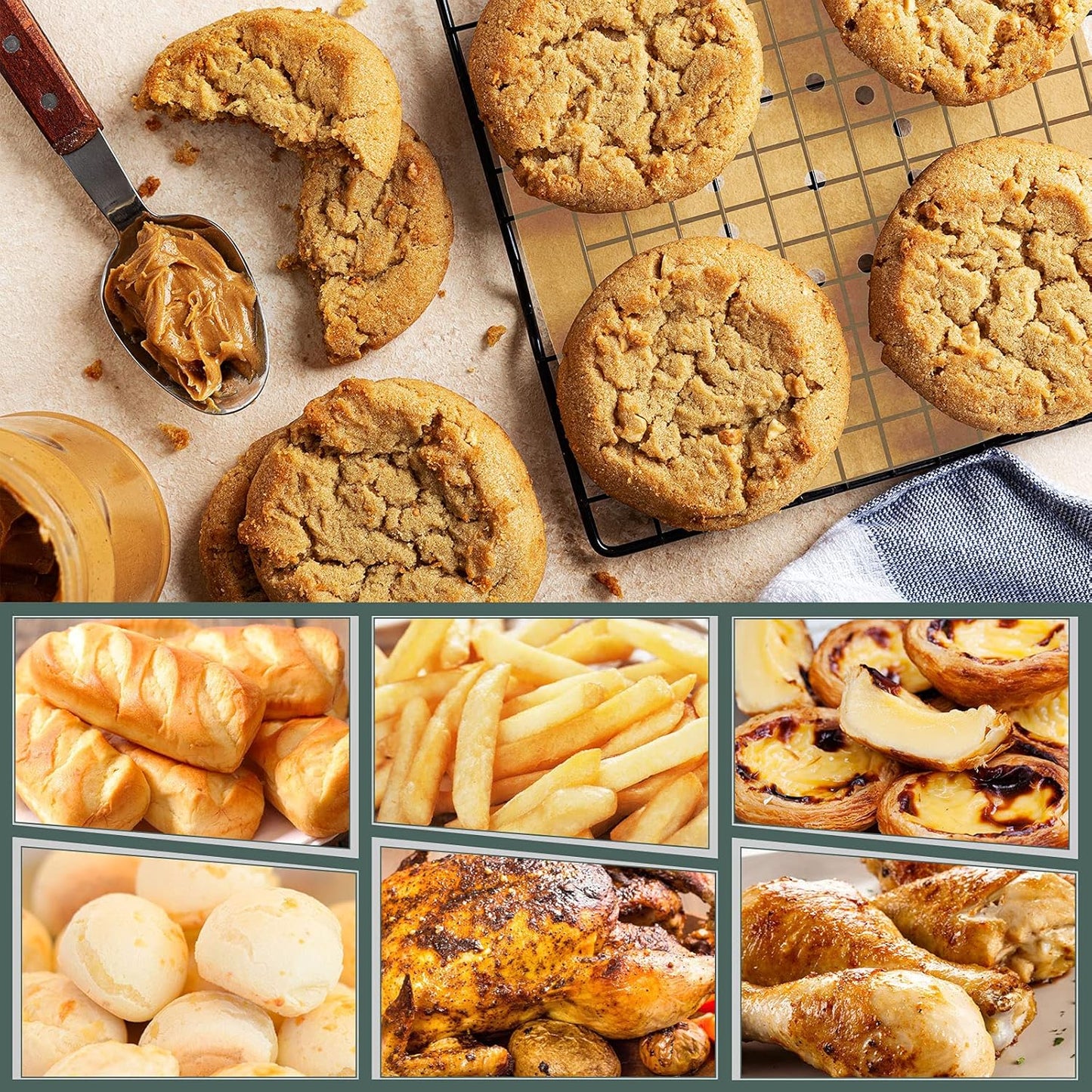 200pcs Air Fryer Parchment Paper Disposable Liner 8.5inch, Premium Perforated for Air Fryer, Streamer, Pans, No Burn, Easy Cleanup