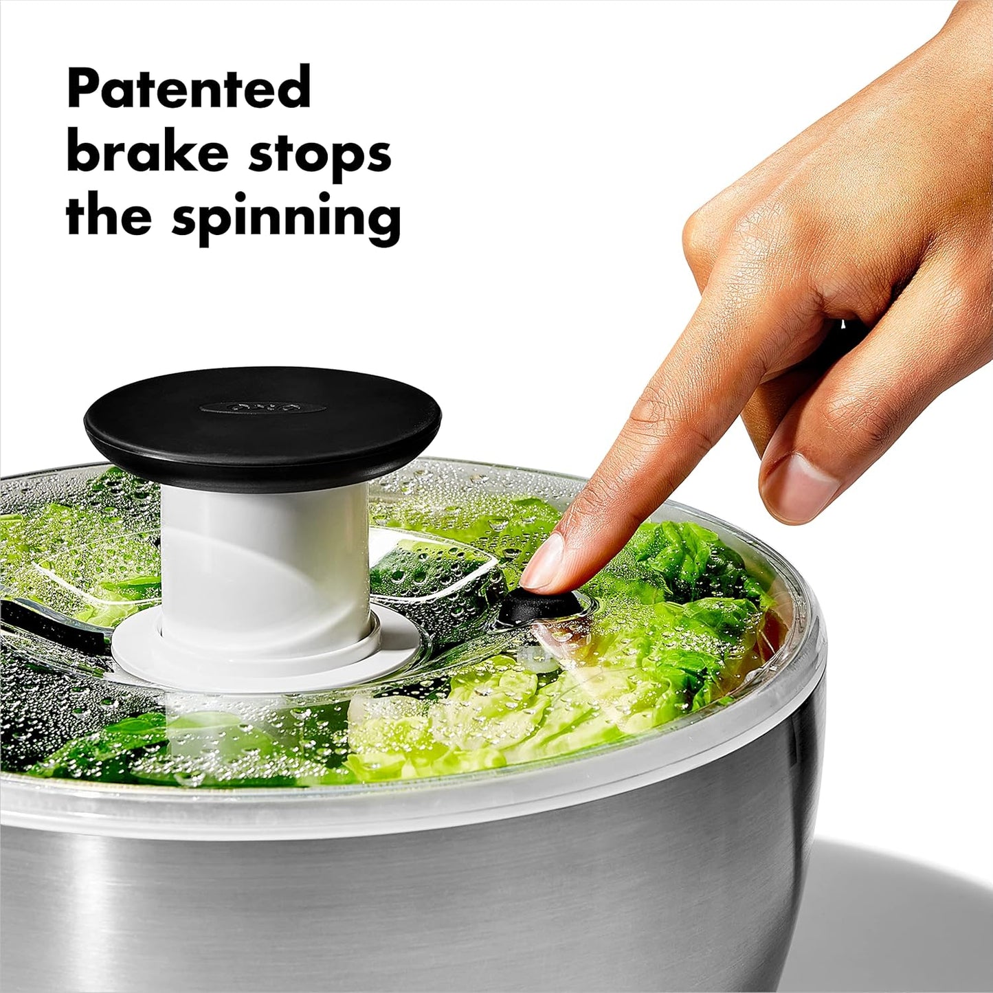 OXO Good Grips Stainless Steel Salad Spinner, 6.34 Qt. (Pack of 4)